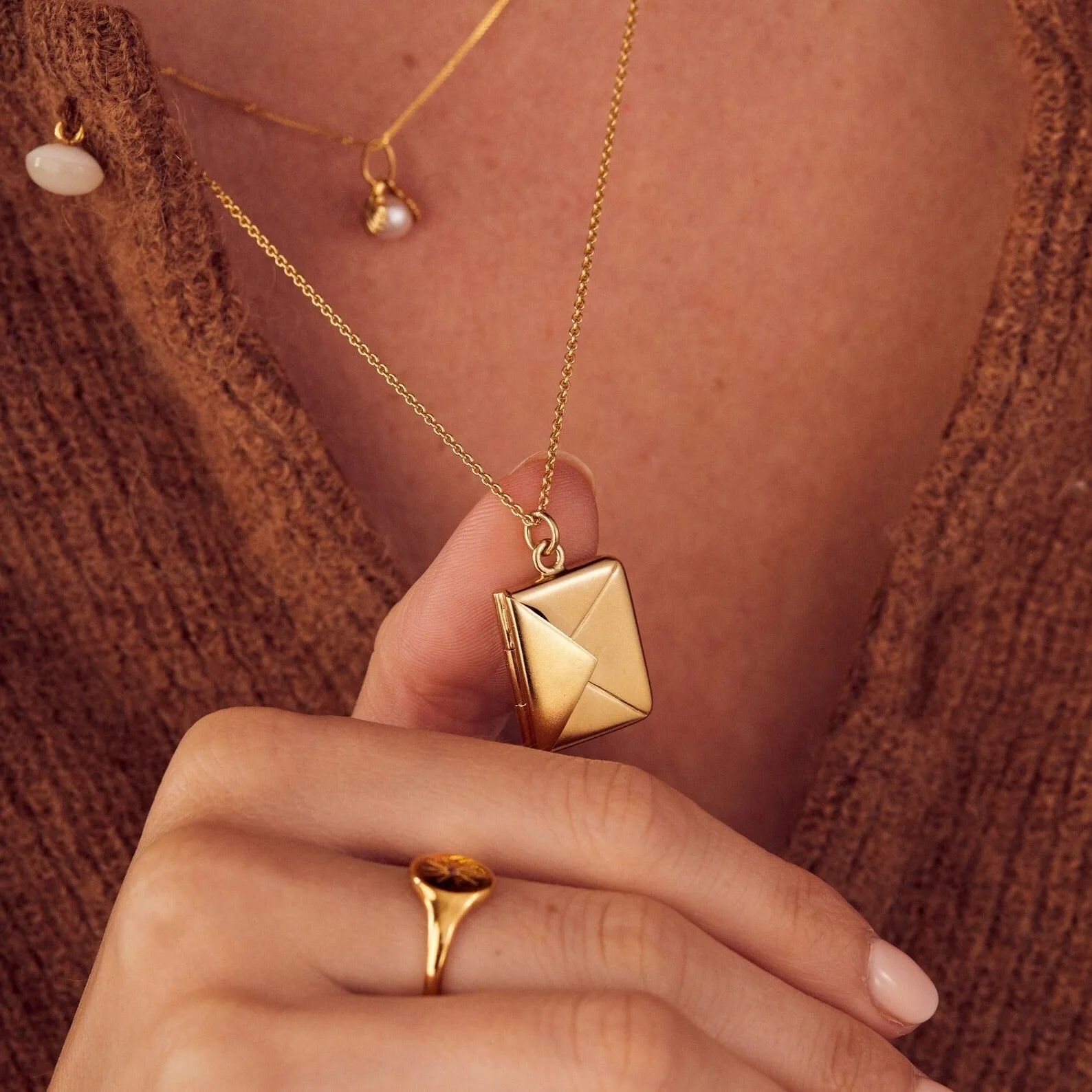 Envelope Necklace With Secret Message