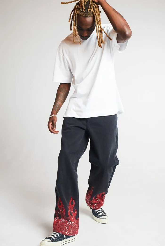 Flame Print Skate Fit Jeans