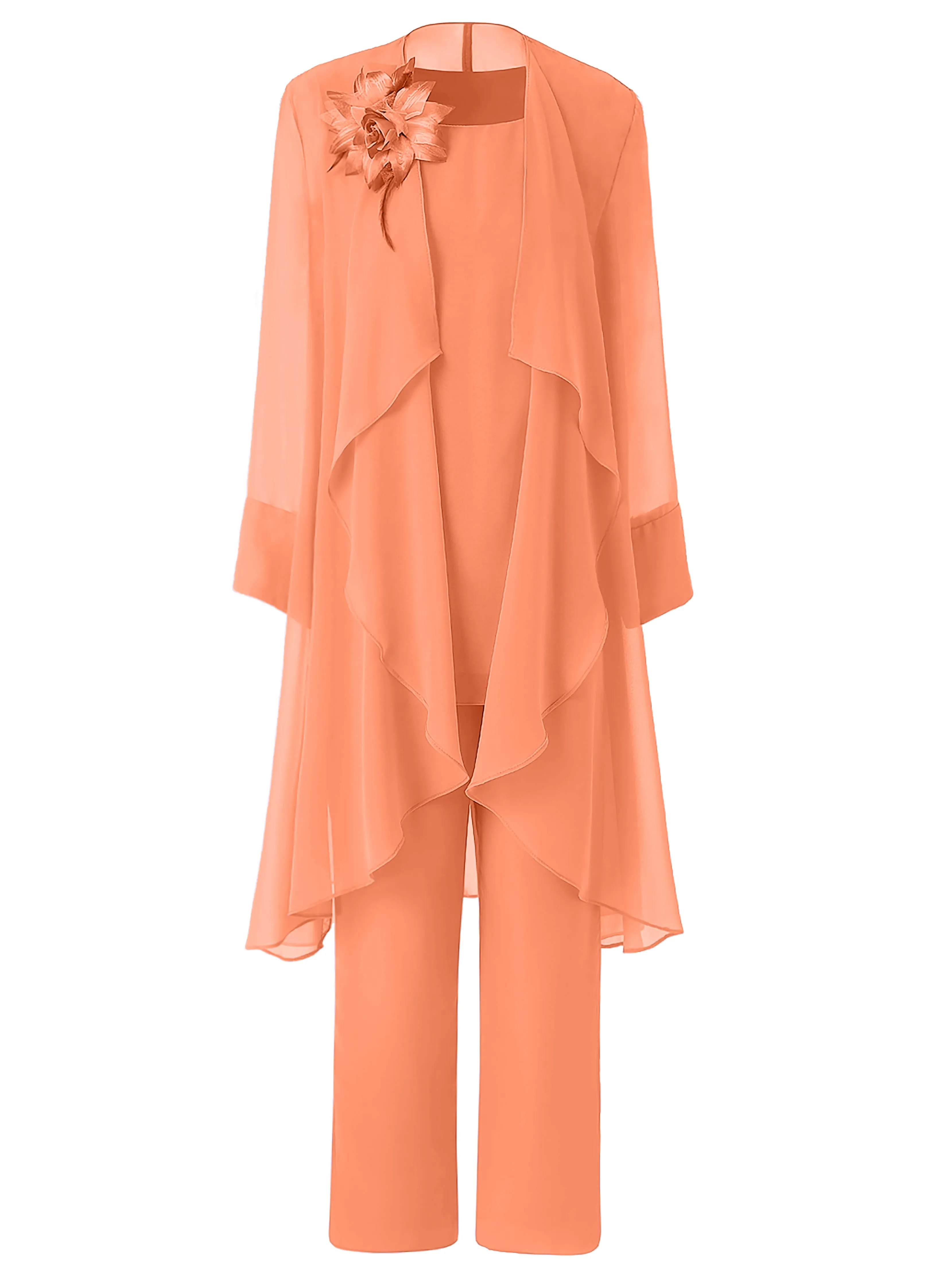 Floral Chiffon Mother of the Bride Dress Pant Suits