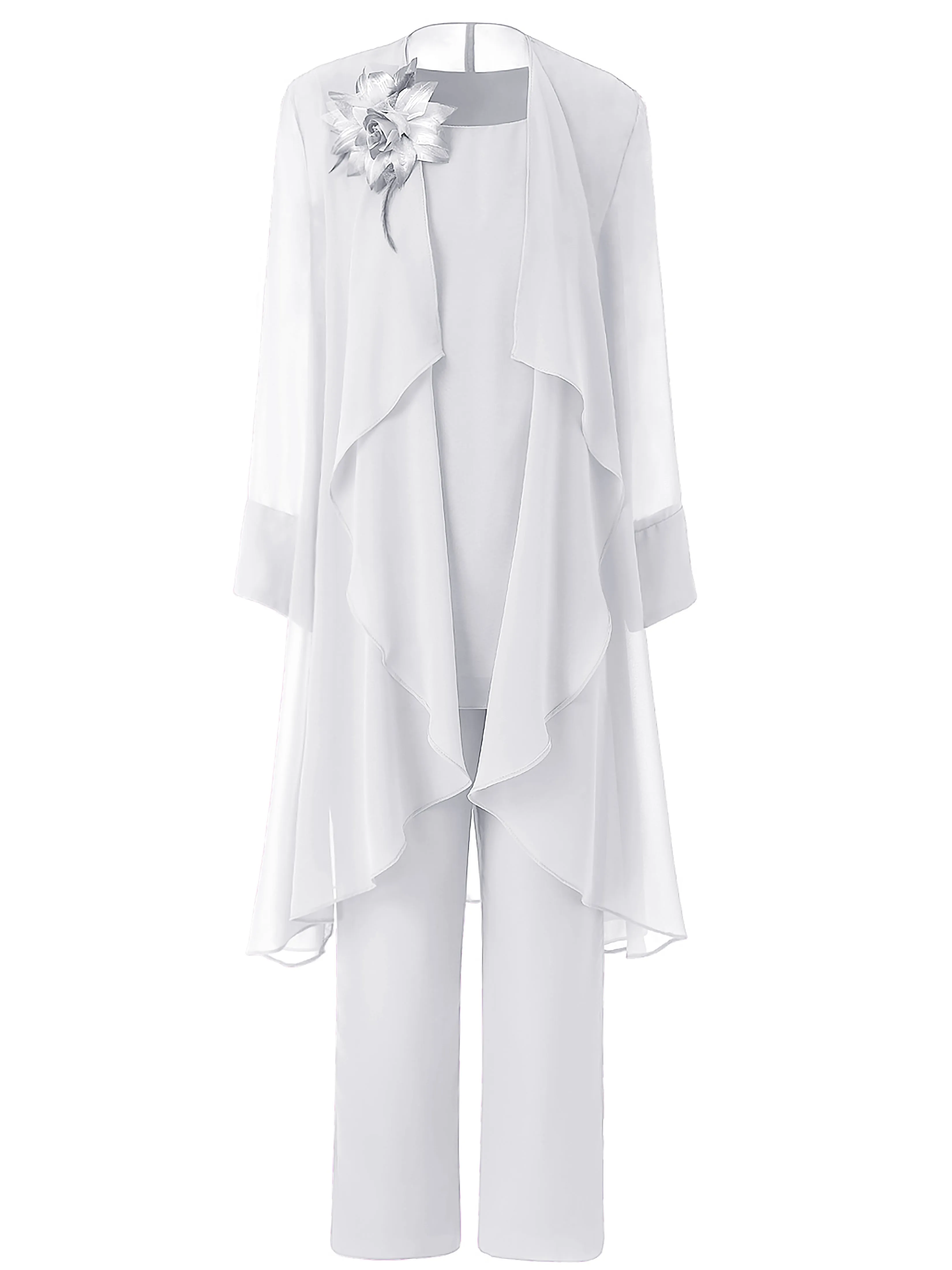 Floral Chiffon Mother of the Bride Dress Pant Suits