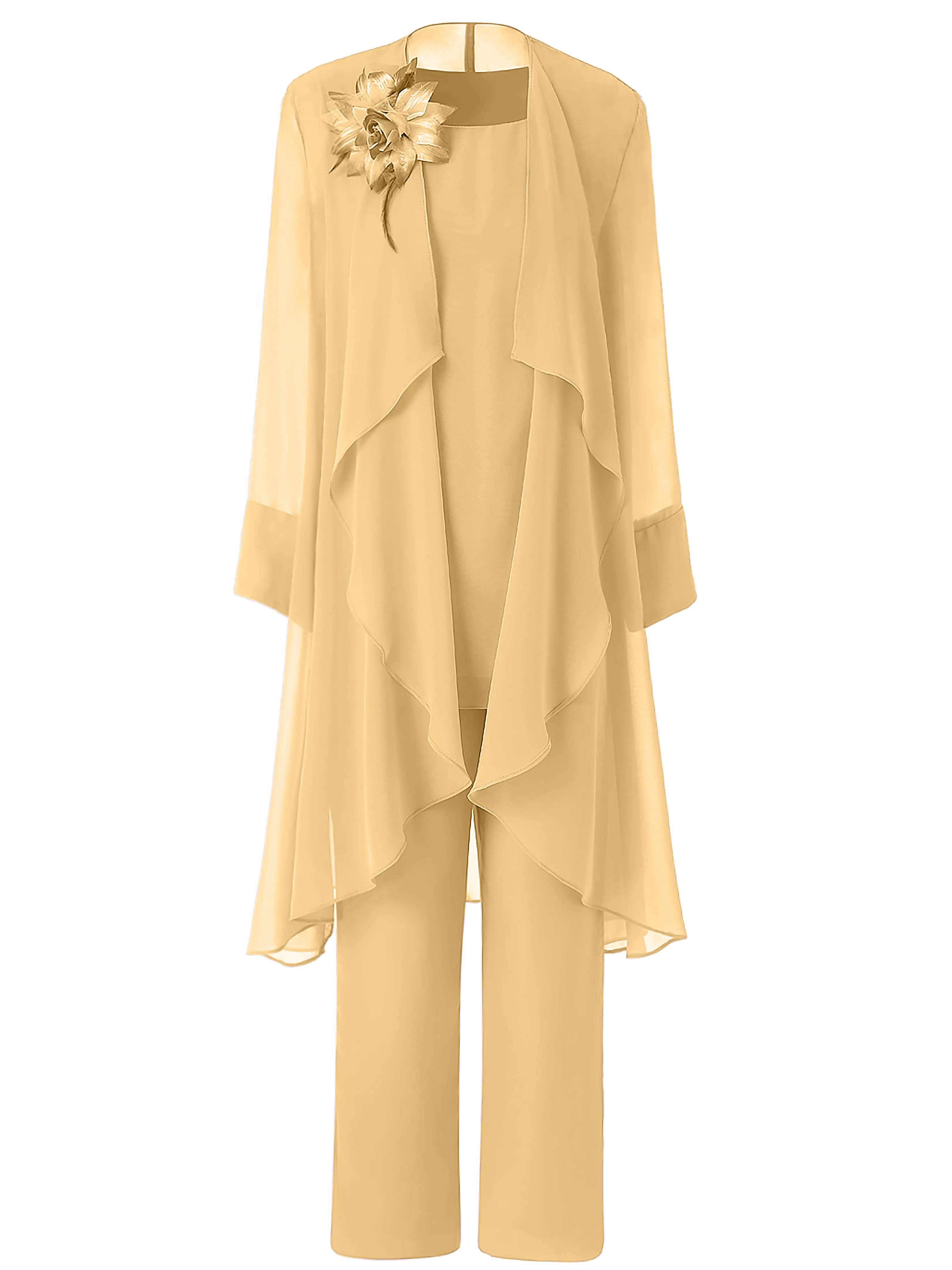 Floral Chiffon Mother of the Bride Dress Pant Suits