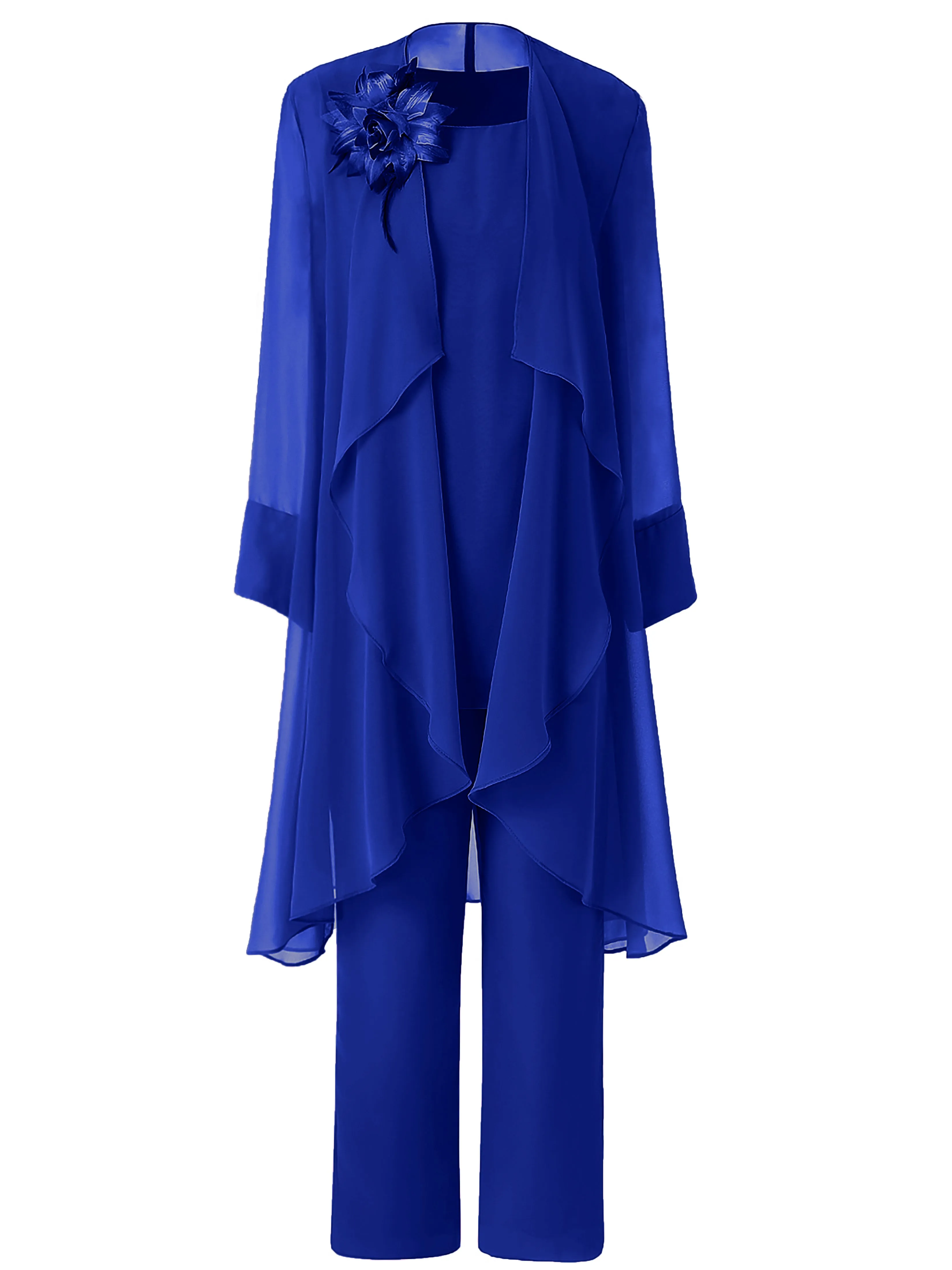 Floral Chiffon Mother of the Bride Dress Pant Suits