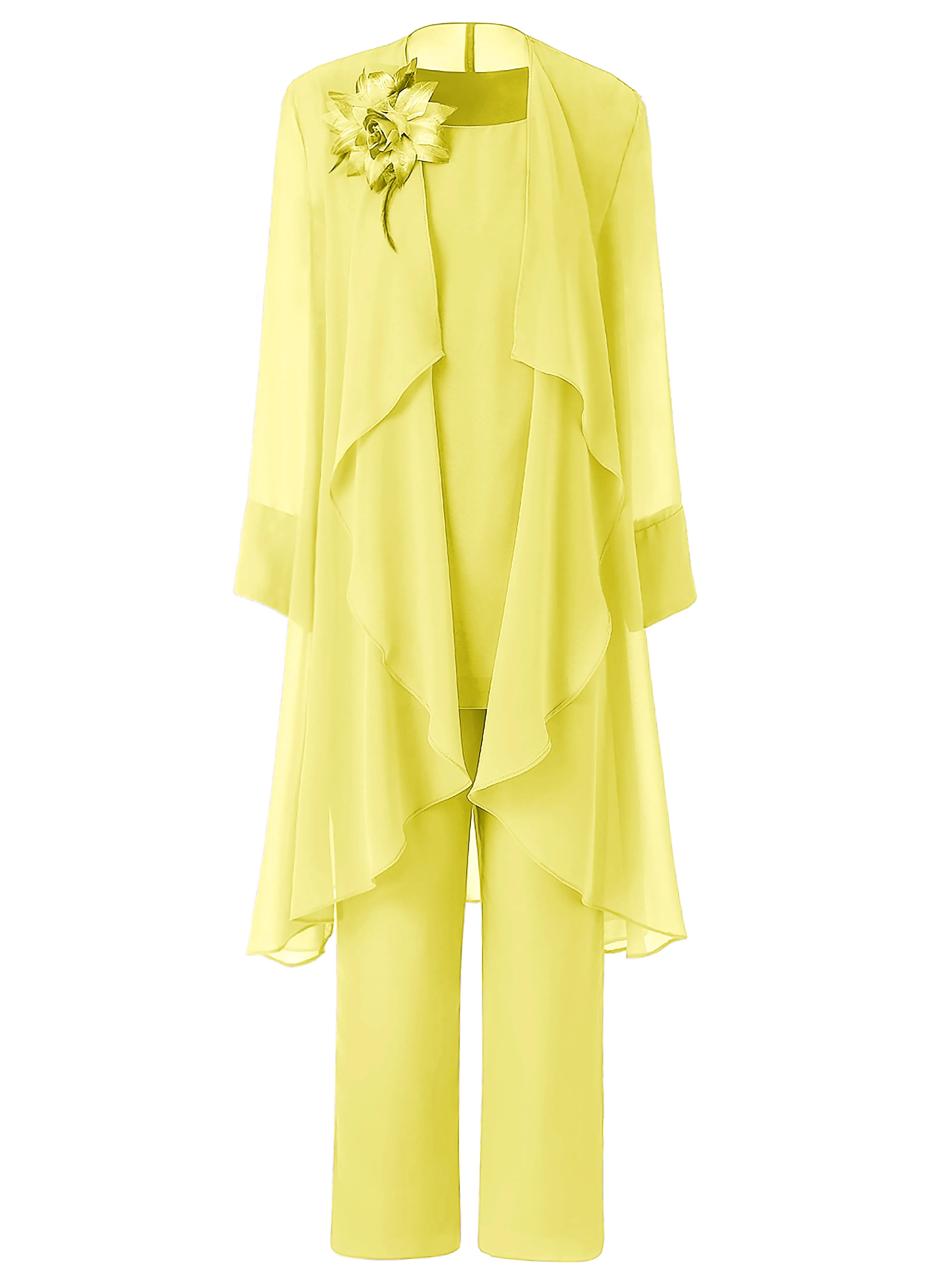 Floral Chiffon Mother of the Bride Dress Pant Suits