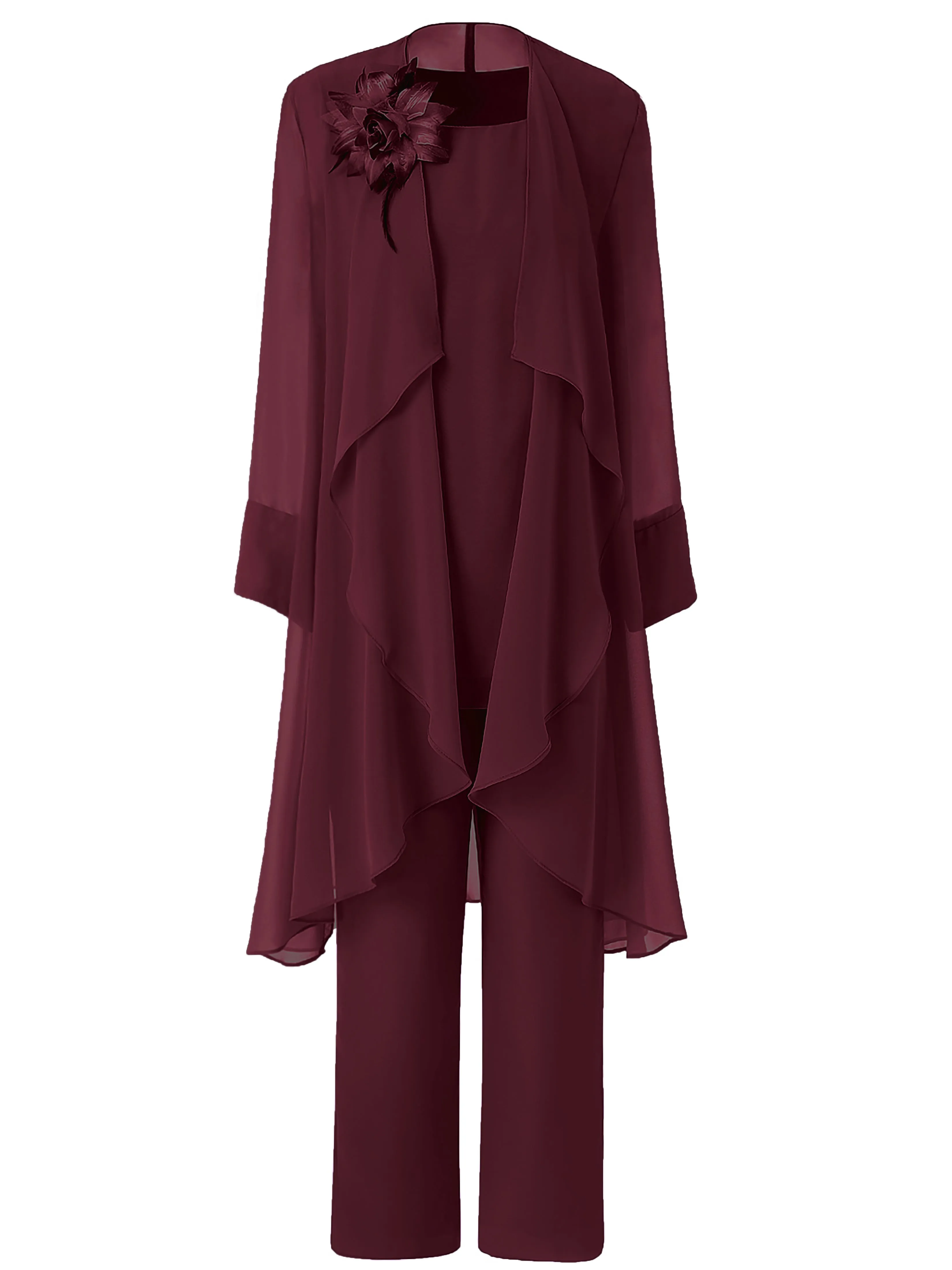 Floral Chiffon Mother of the Bride Dress Pant Suits
