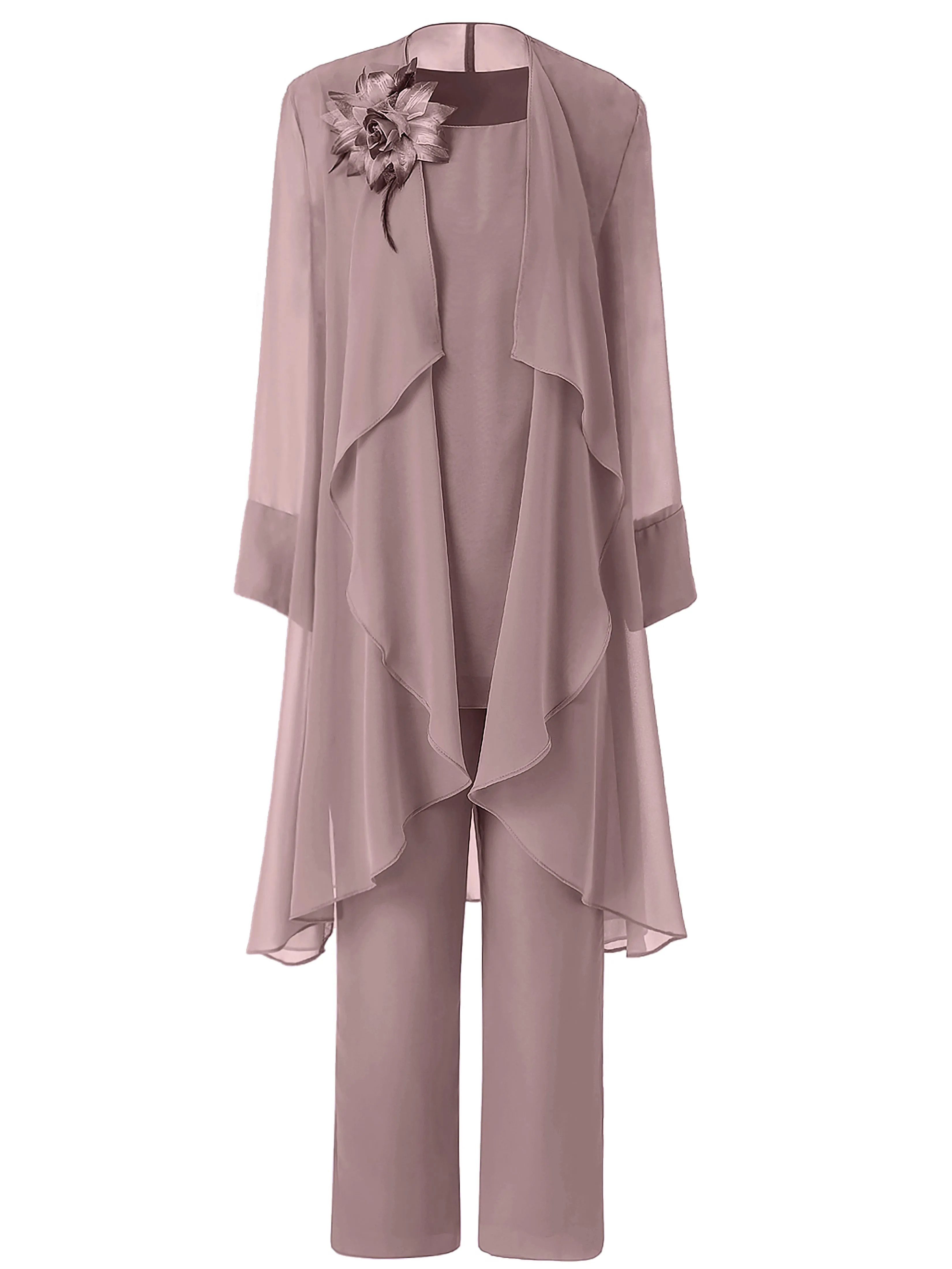 Floral Chiffon Mother of the Bride Dress Pant Suits