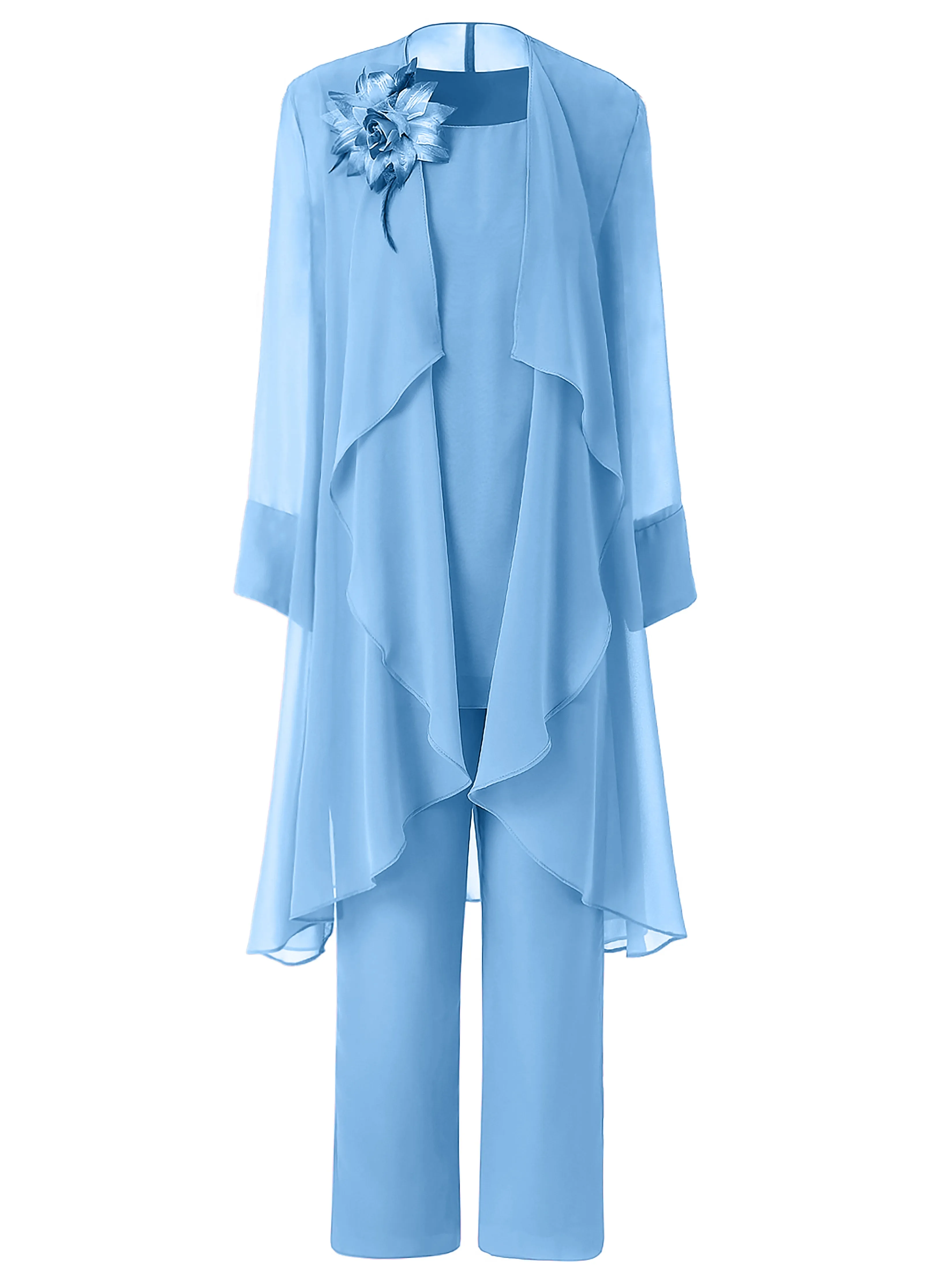 Floral Chiffon Mother of the Bride Dress Pant Suits
