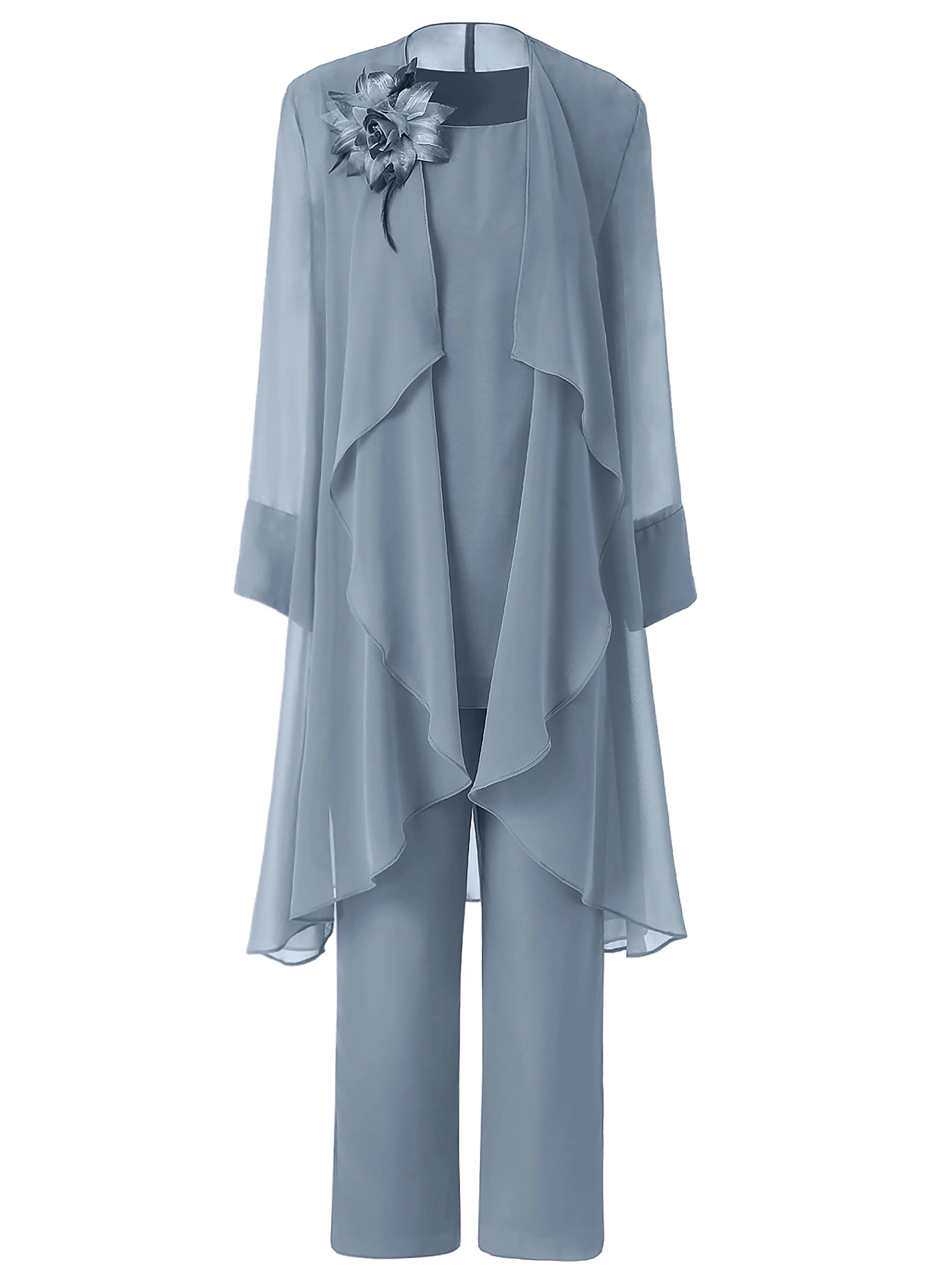 Floral Chiffon Mother of the Bride Dress Pant Suits