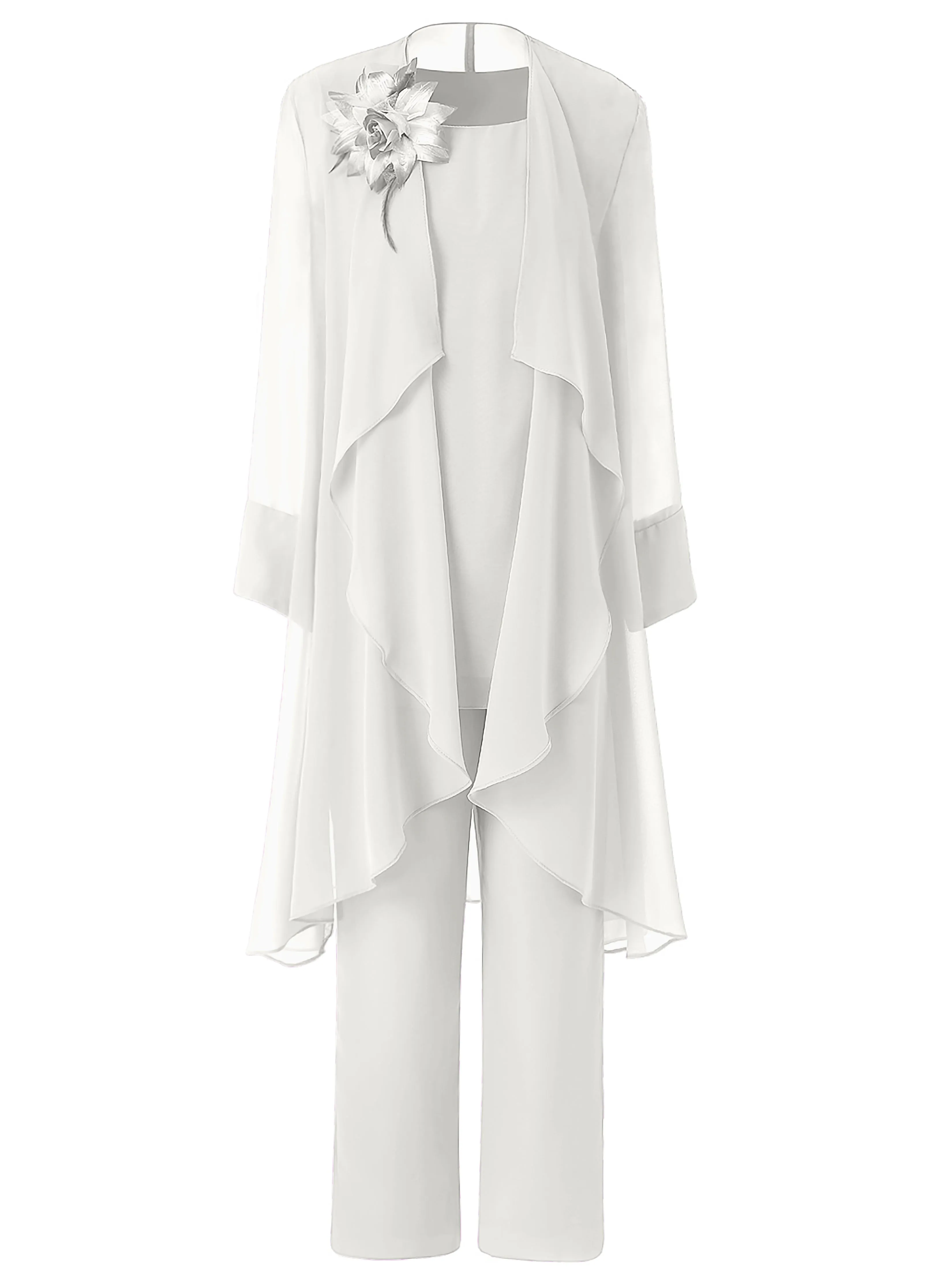 Floral Chiffon Mother of the Bride Dress Pant Suits