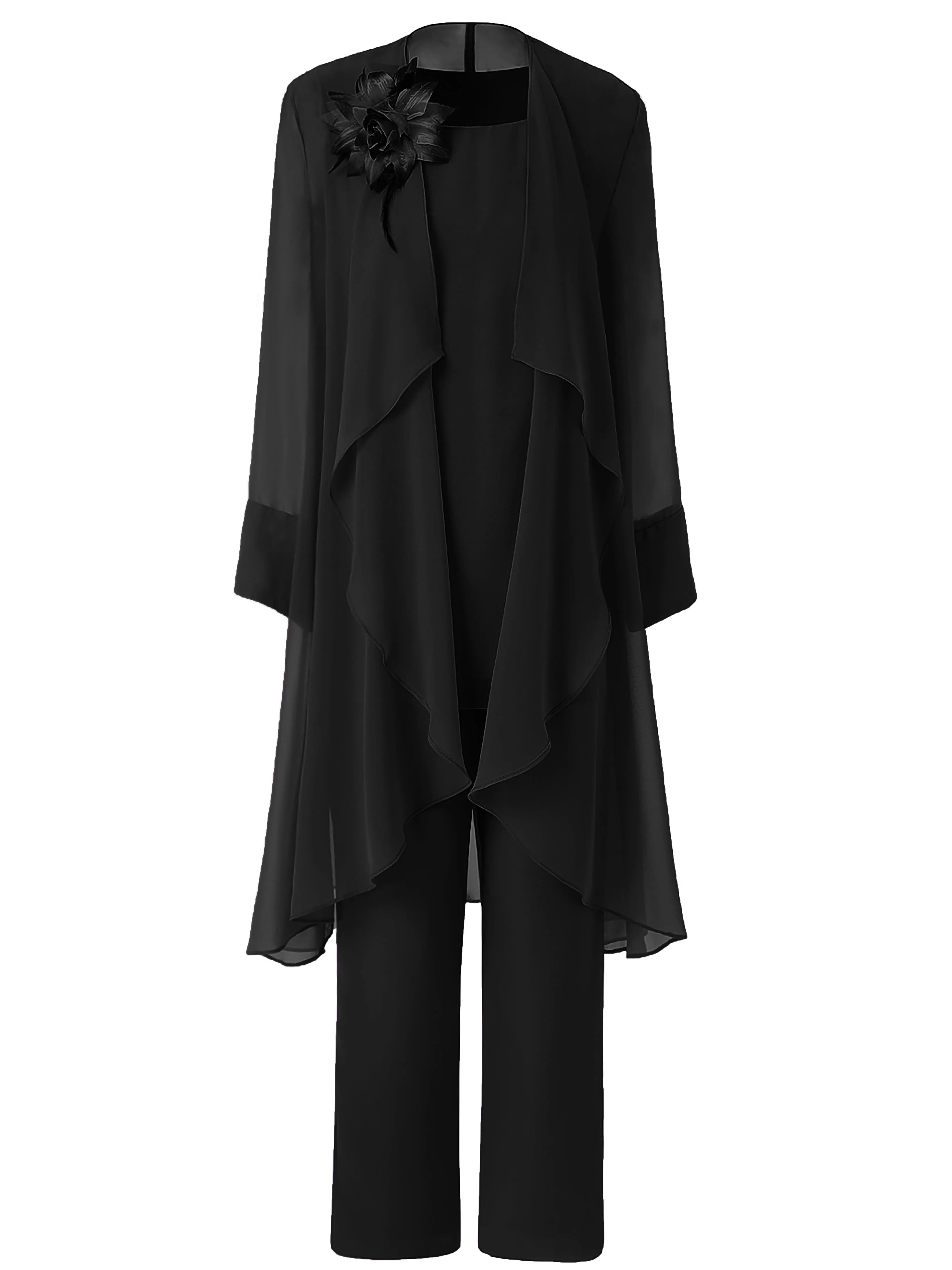 Floral Chiffon Mother of the Bride Dress Pant Suits