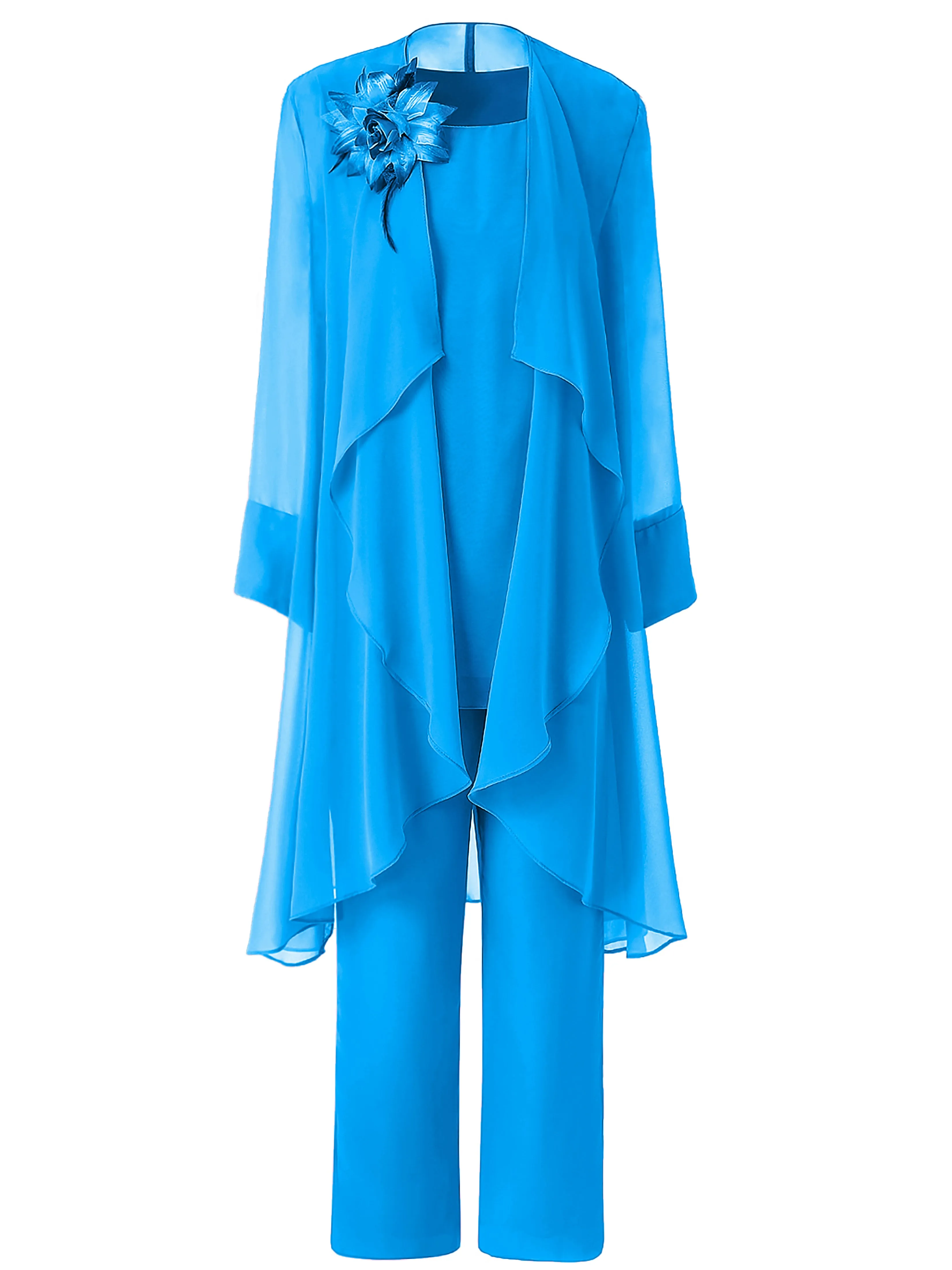 Floral Chiffon Mother of the Bride Dress Pant Suits