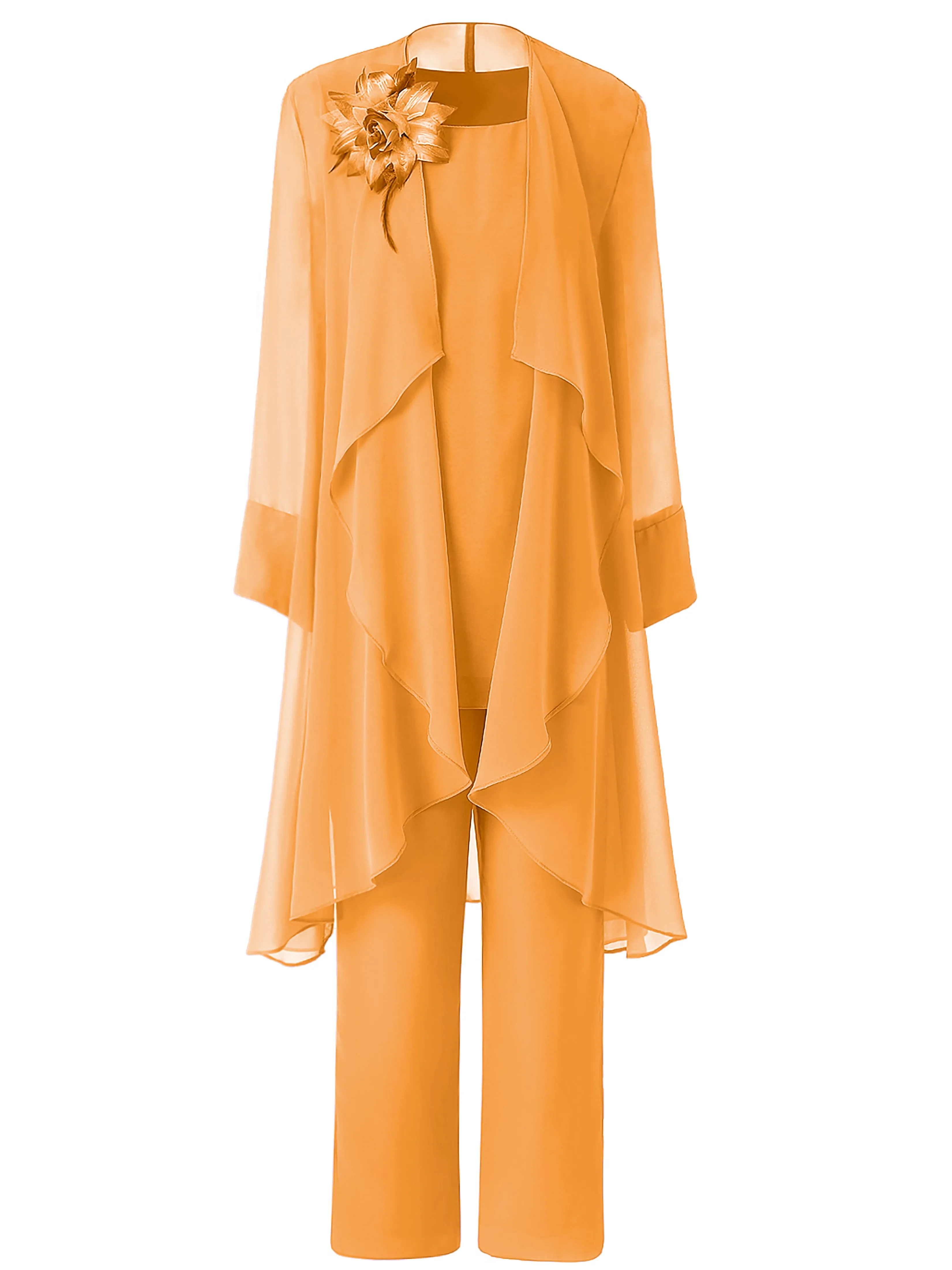 Floral Chiffon Mother of the Bride Dress Pant Suits