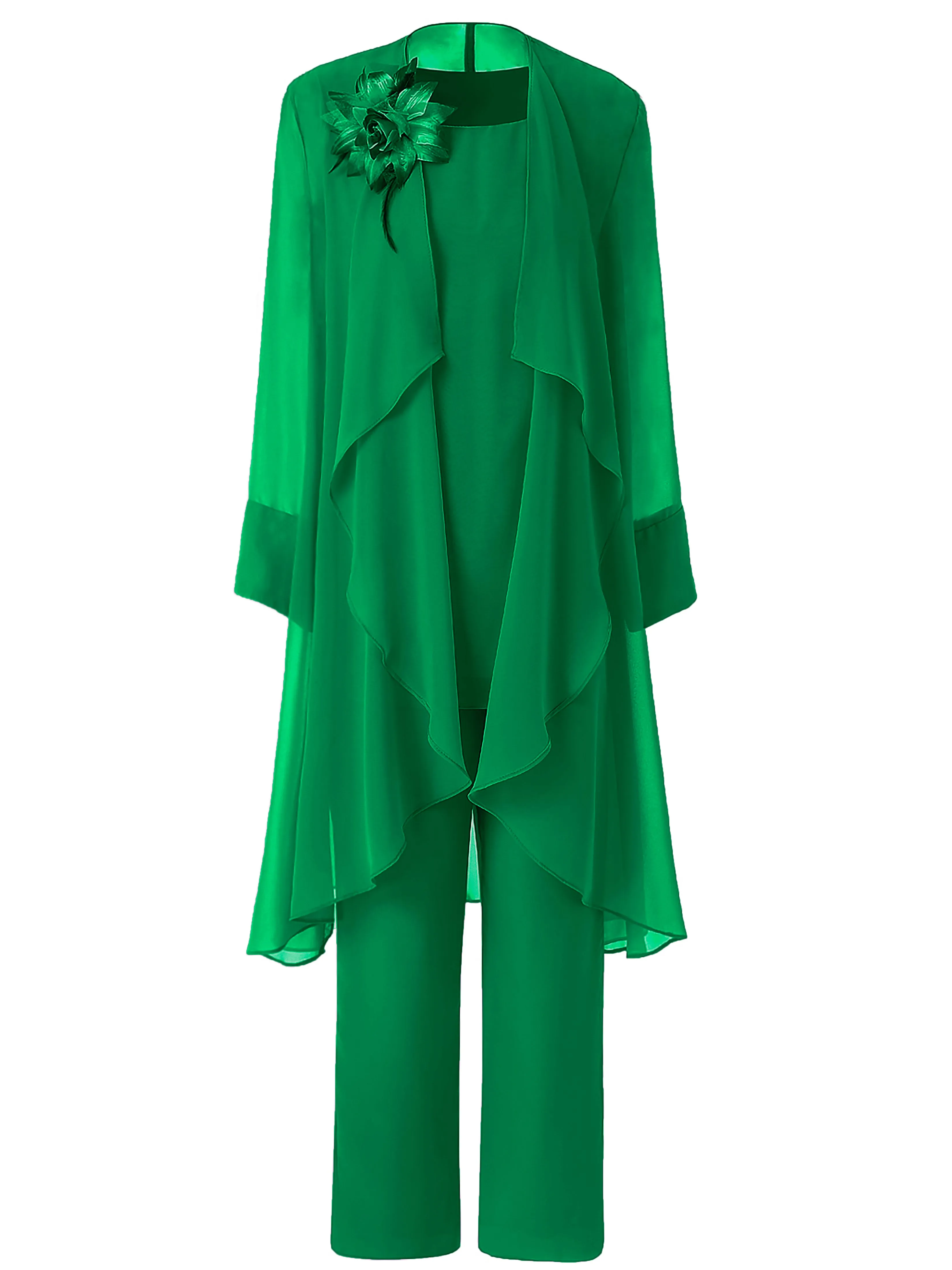 Floral Chiffon Mother of the Bride Dress Pant Suits