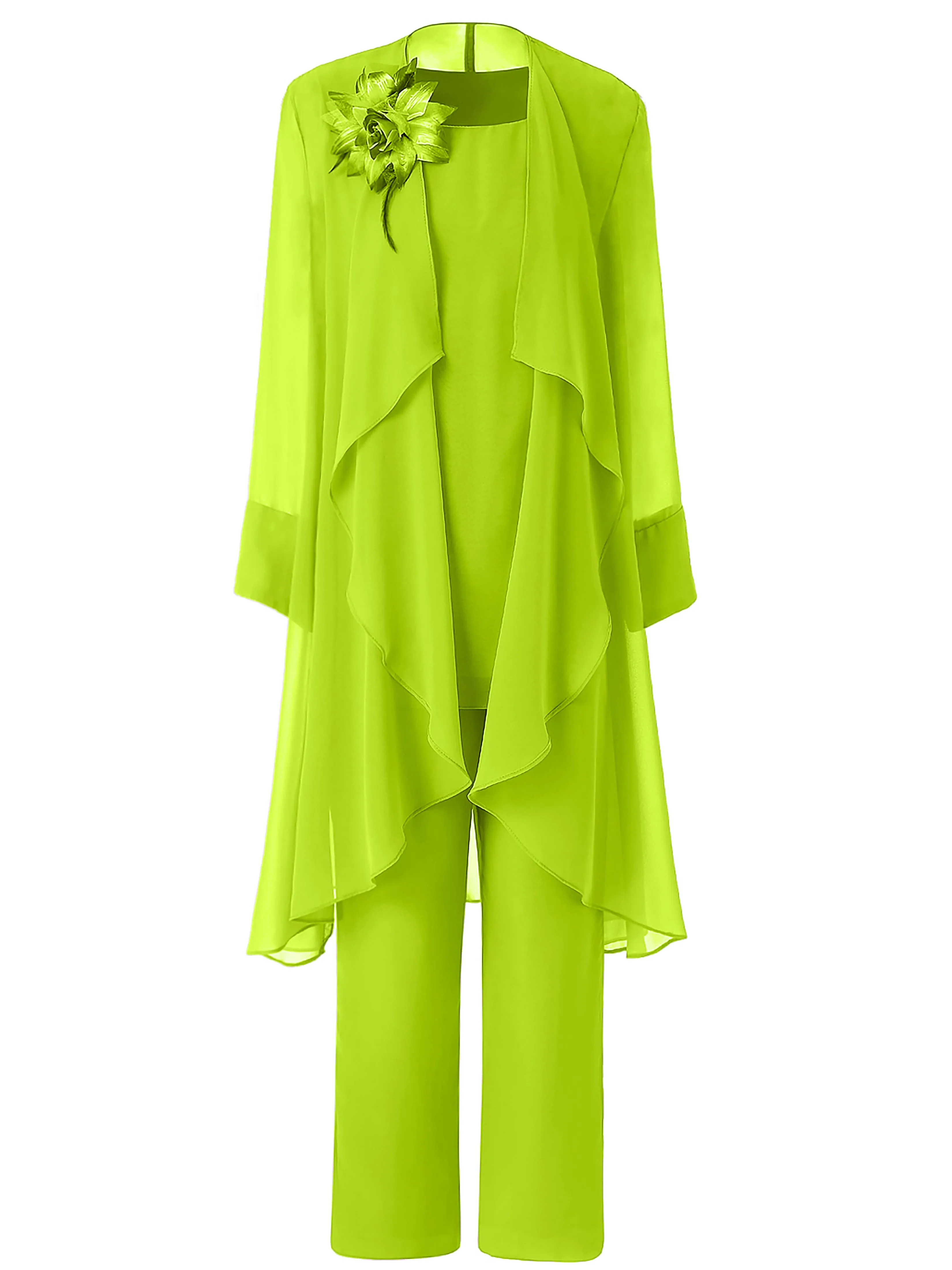 Floral Chiffon Mother of the Bride Dress Pant Suits
