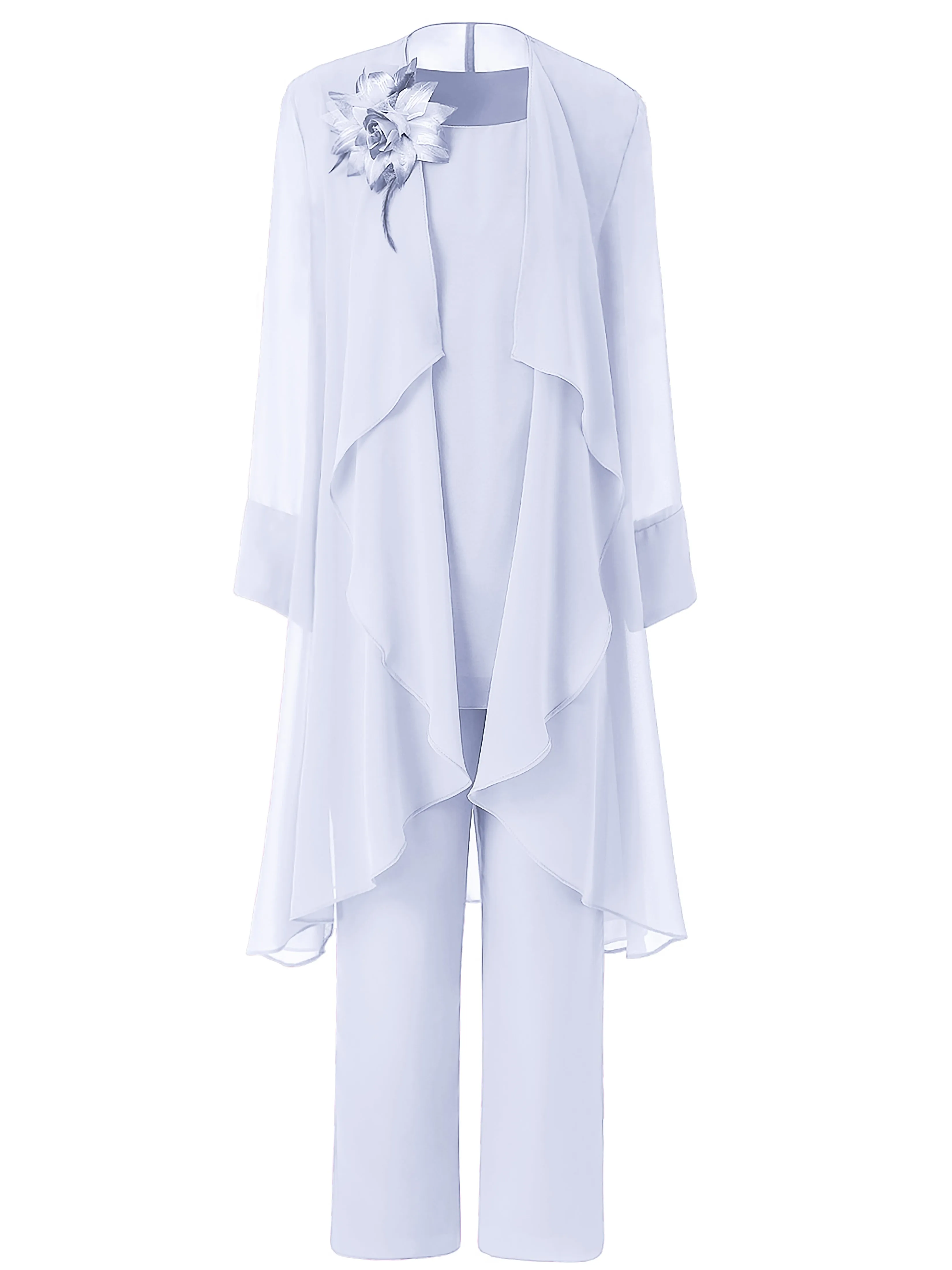 Floral Chiffon Mother of the Bride Dress Pant Suits