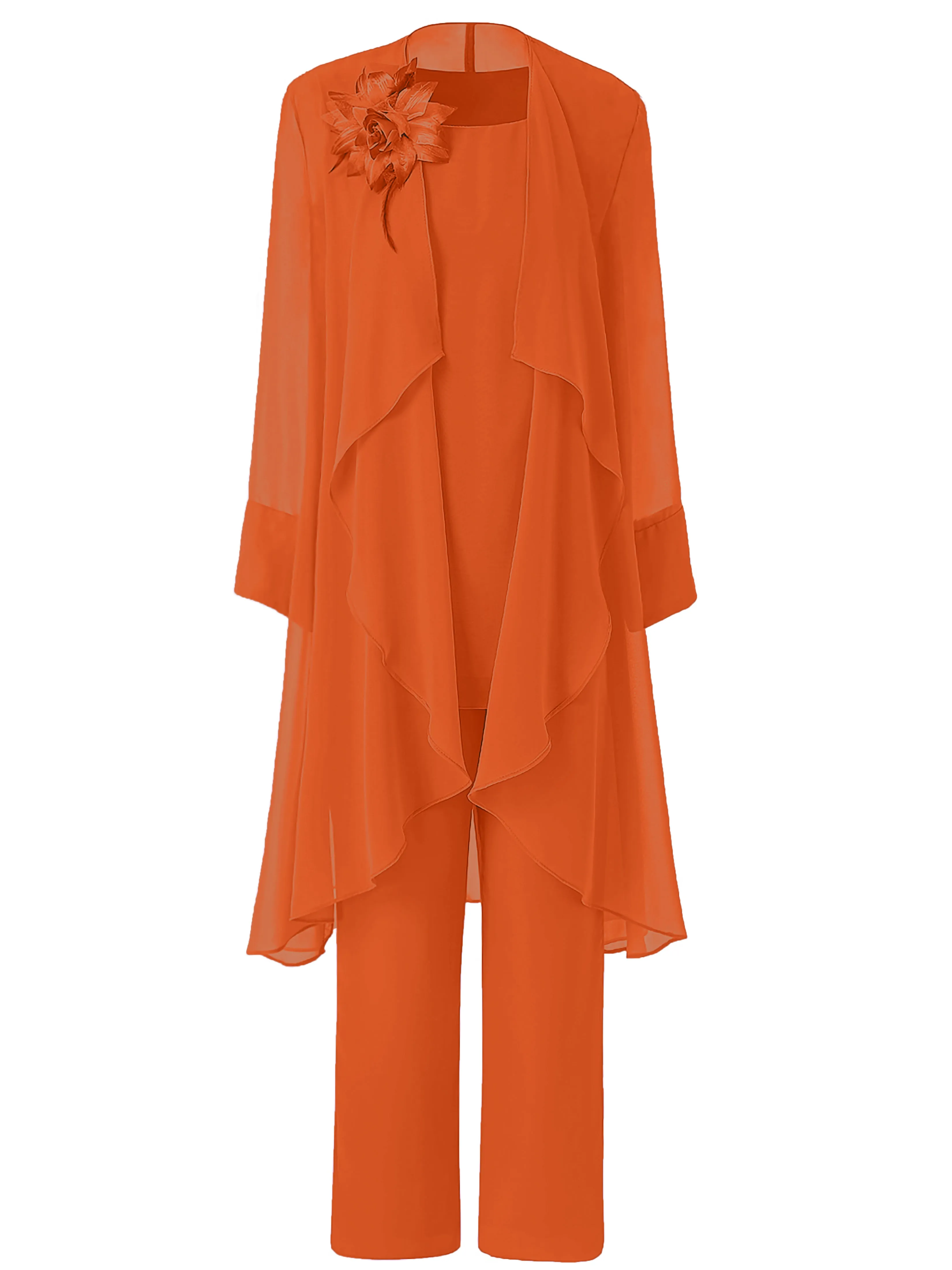 Floral Chiffon Mother of the Bride Dress Pant Suits