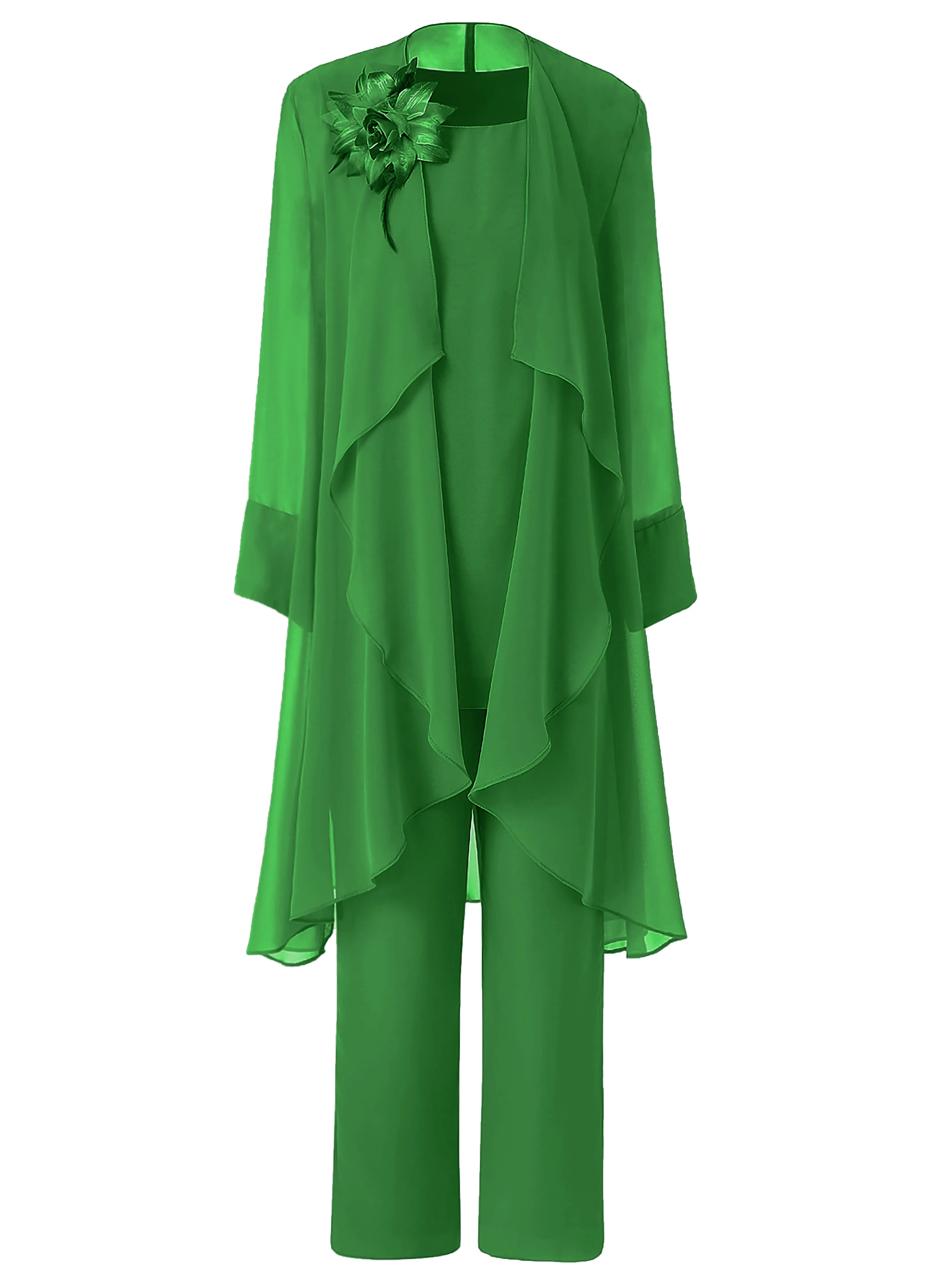 Floral Chiffon Mother of the Bride Dress Pant Suits