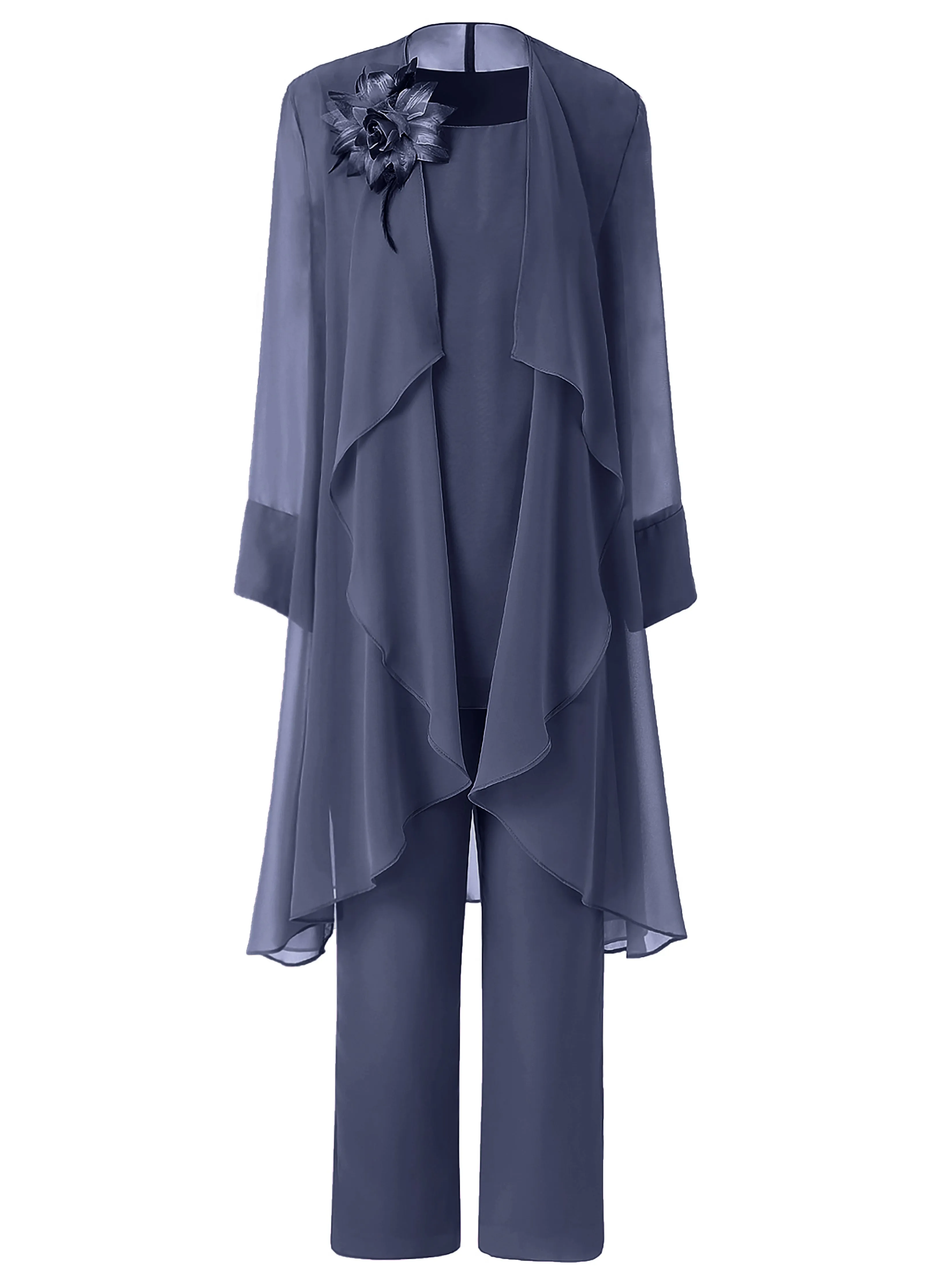 Floral Chiffon Mother of the Bride Dress Pant Suits