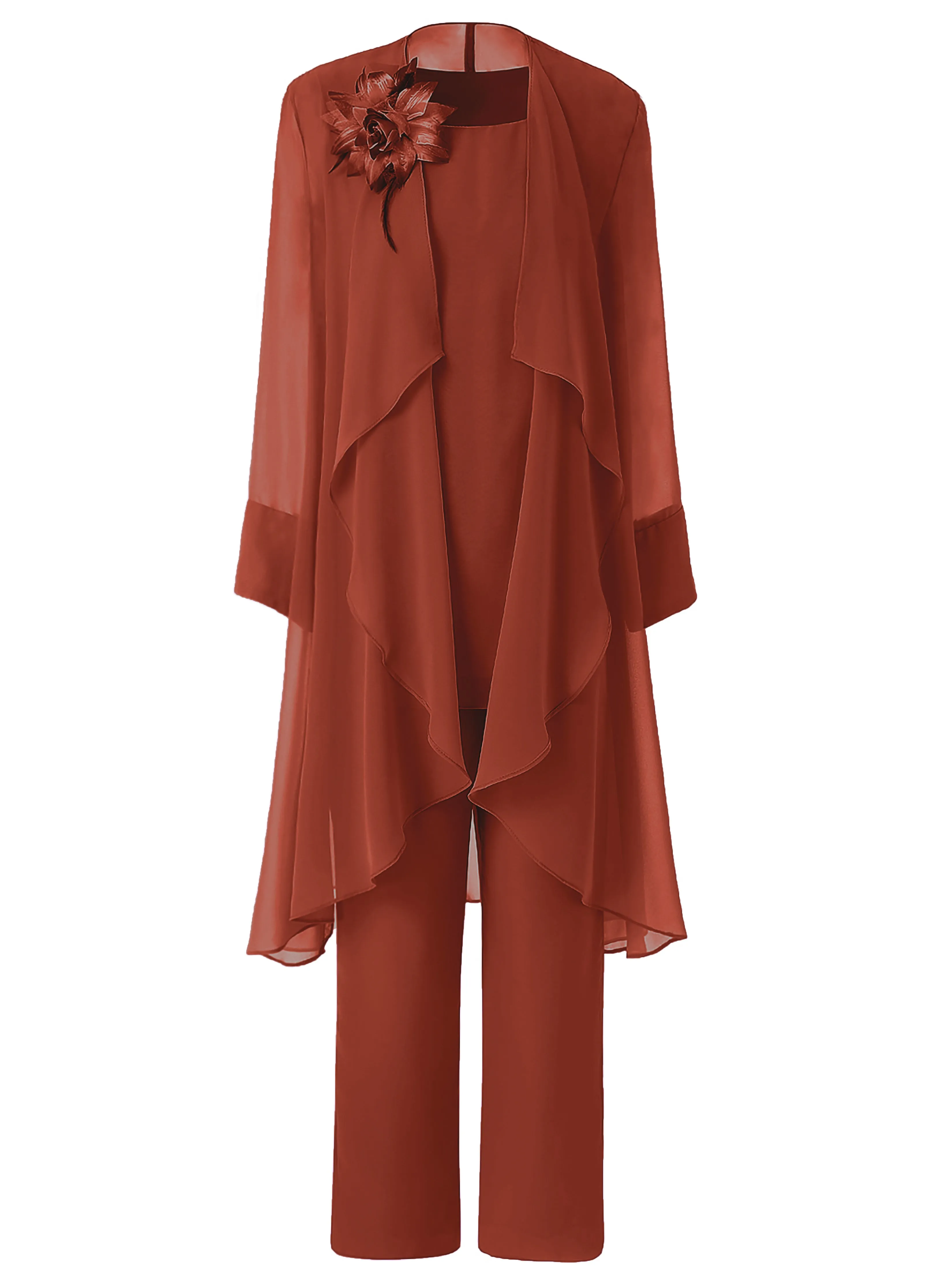 Floral Chiffon Mother of the Bride Dress Pant Suits