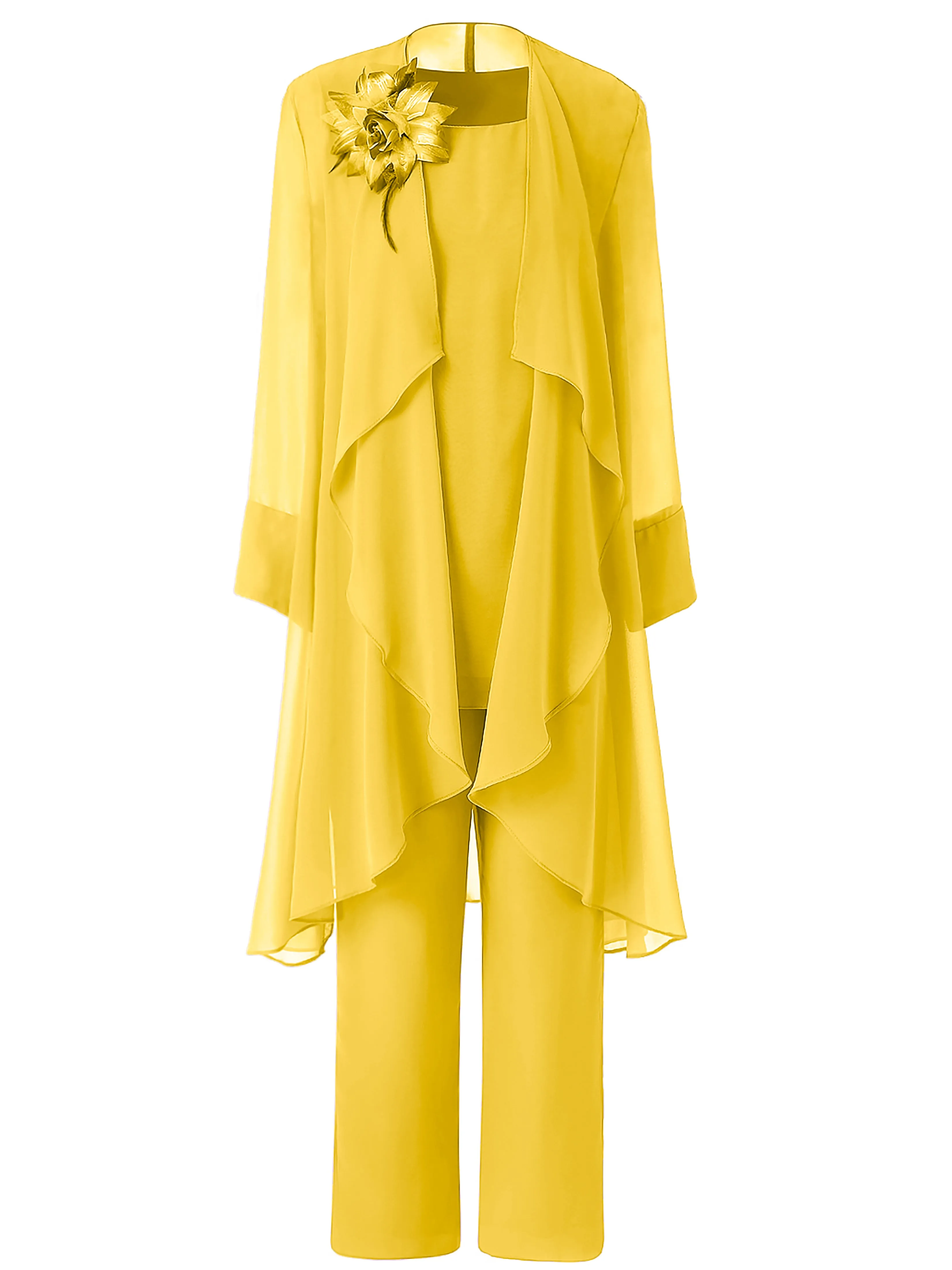 Floral Chiffon Mother of the Bride Dress Pant Suits