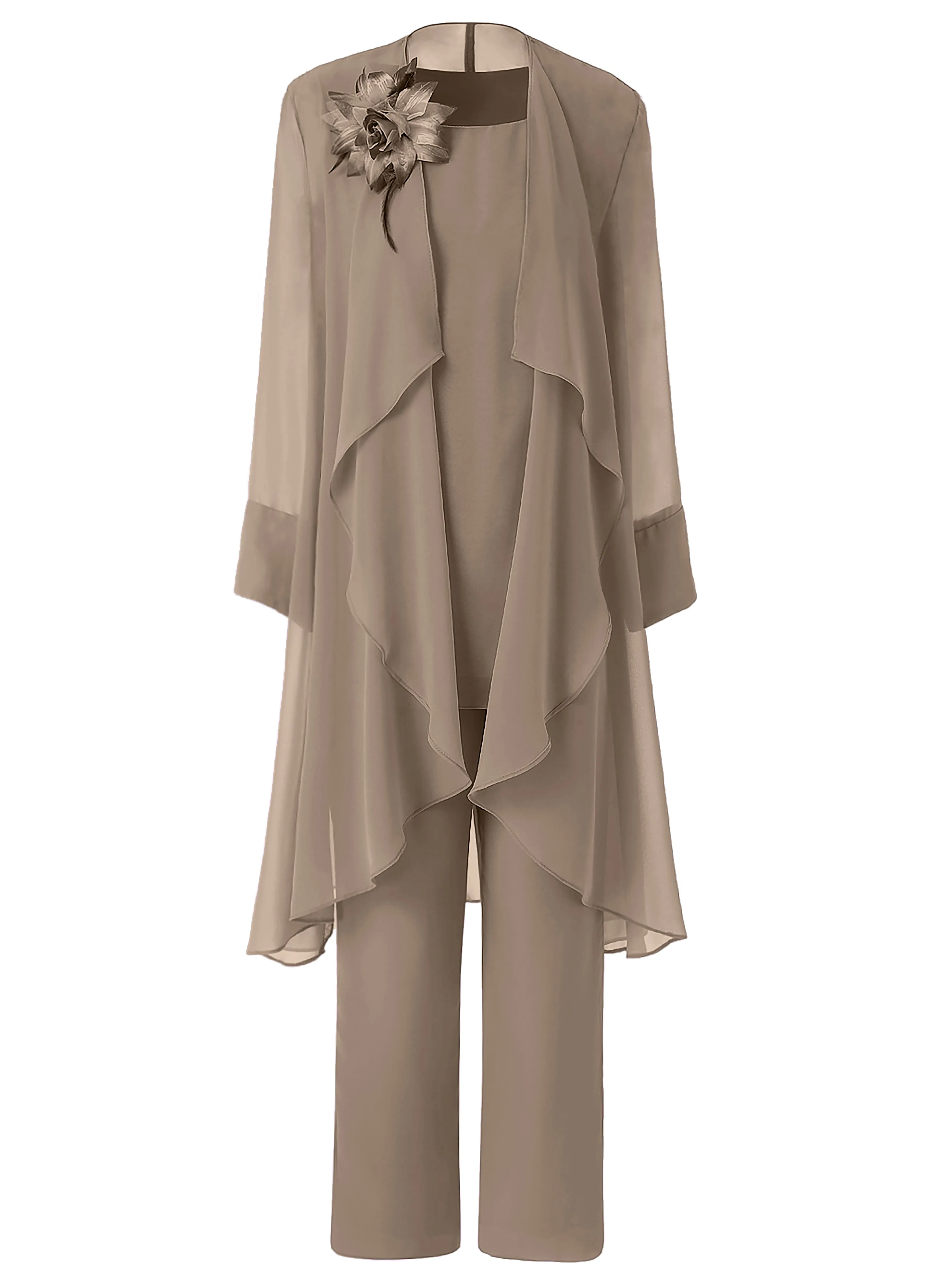 Floral Chiffon Mother of the Bride Dress Pant Suits