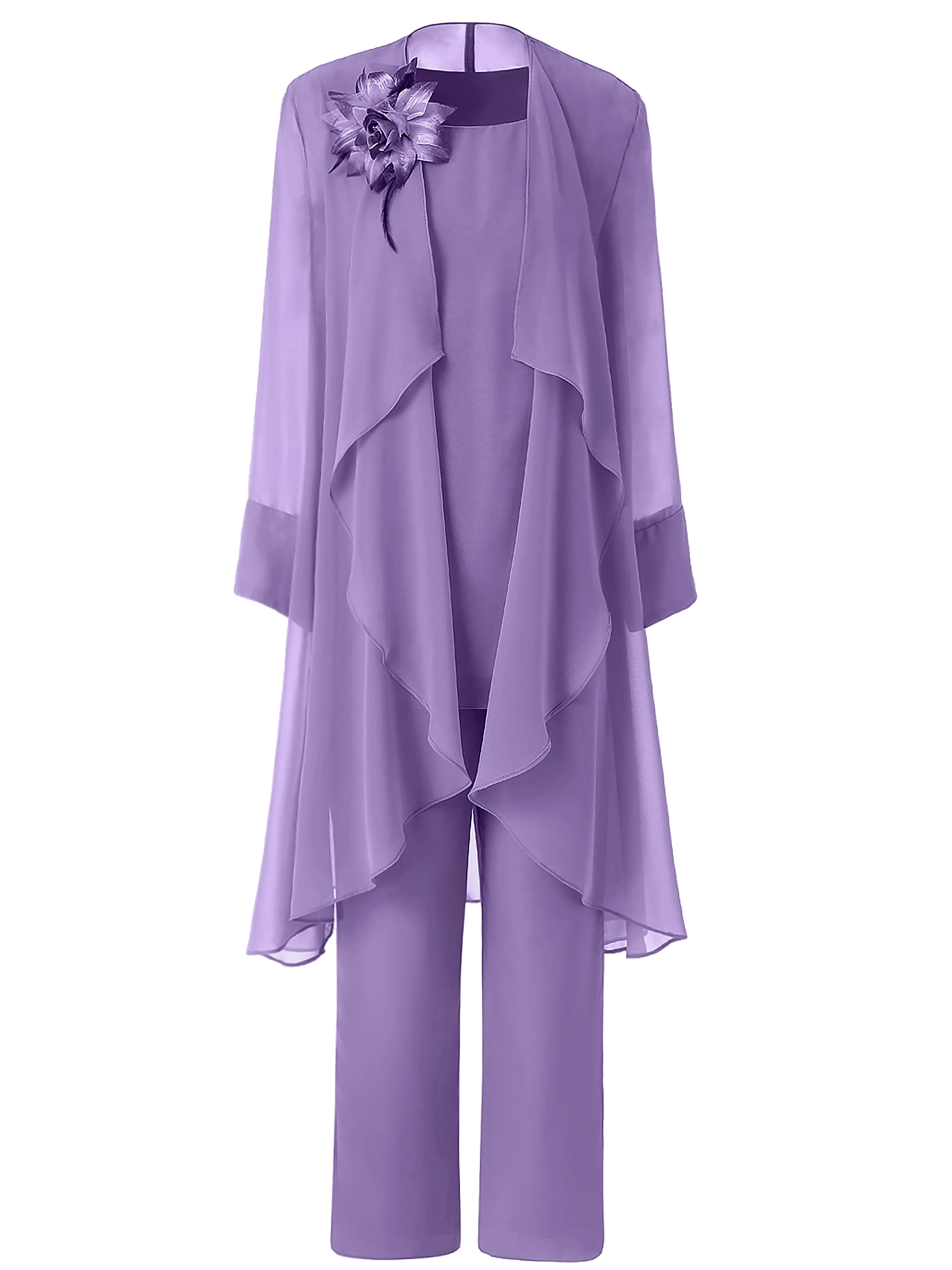 Floral Chiffon Mother of the Bride Dress Pant Suits