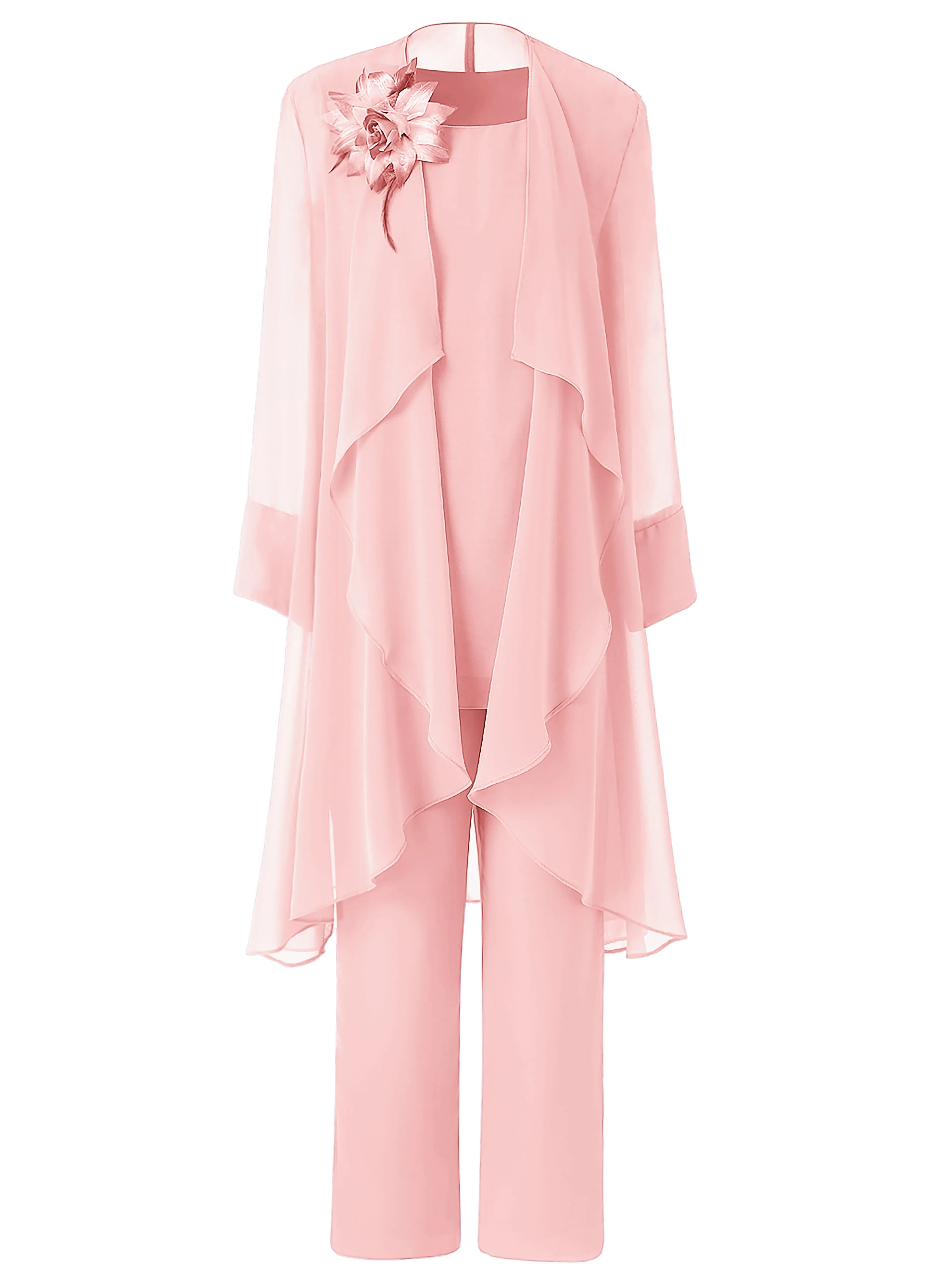 Floral Chiffon Mother of the Bride Dress Pant Suits
