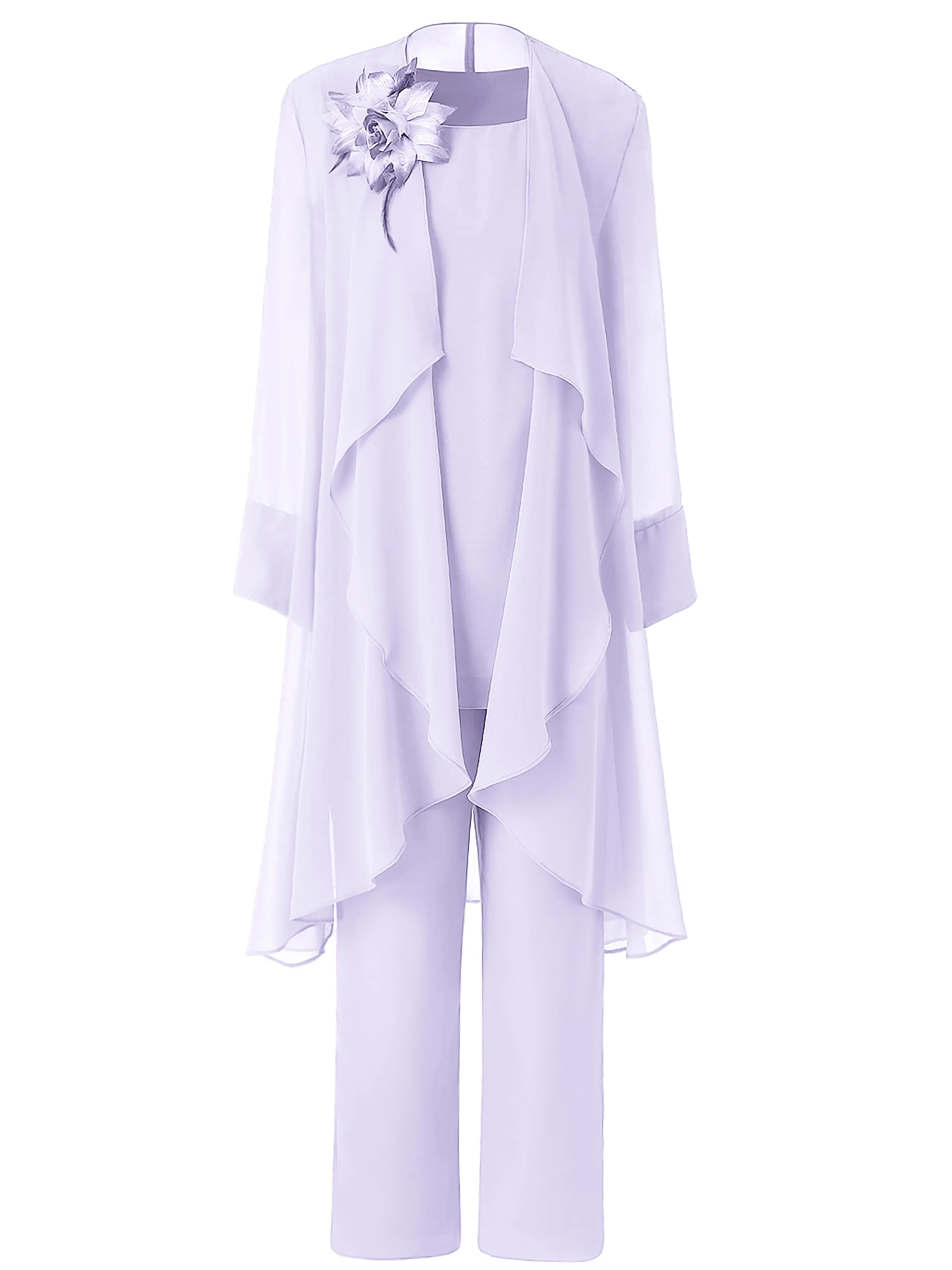 Floral Chiffon Mother of the Bride Dress Pant Suits