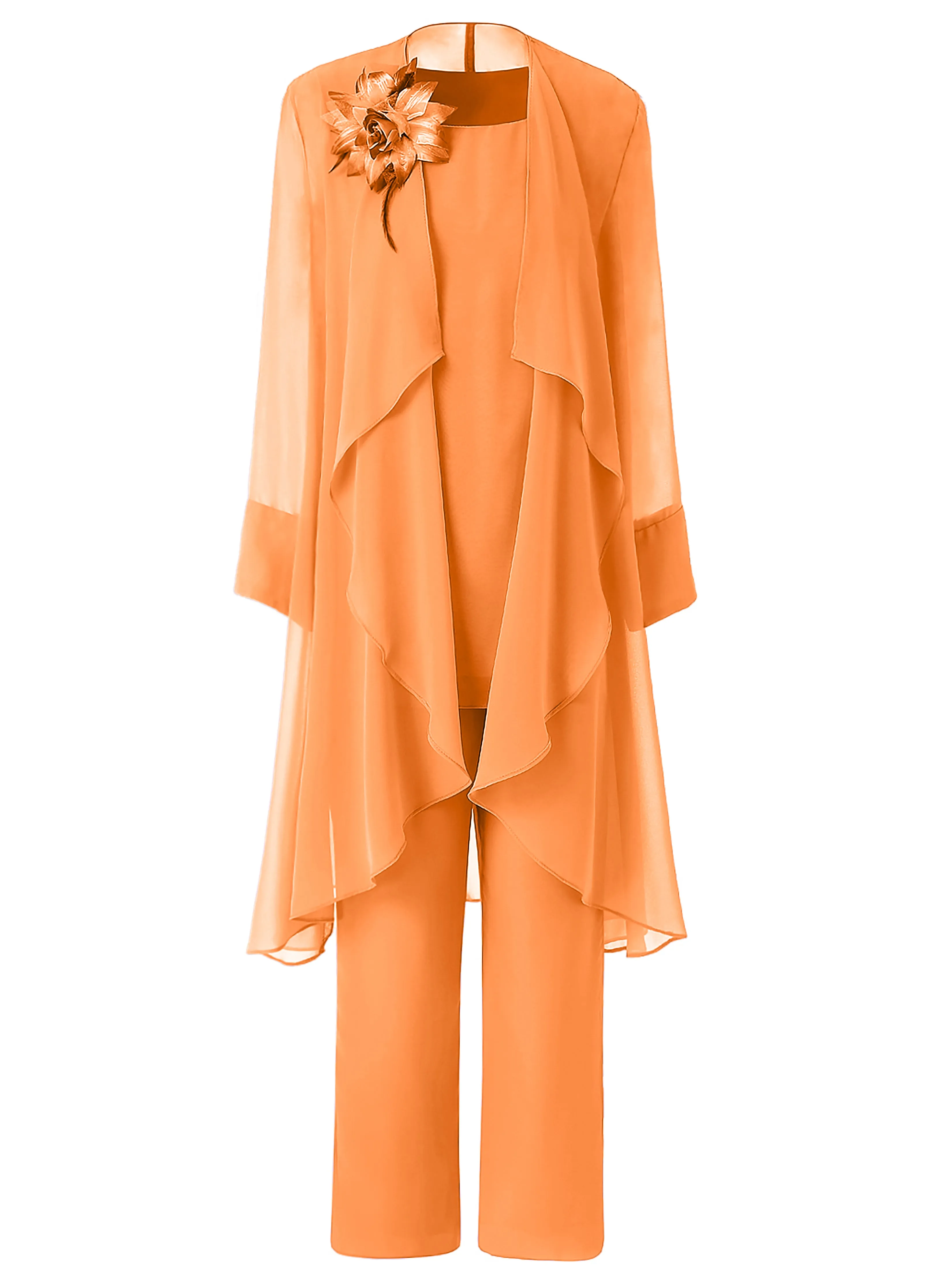 Floral Chiffon Mother of the Bride Dress Pant Suits