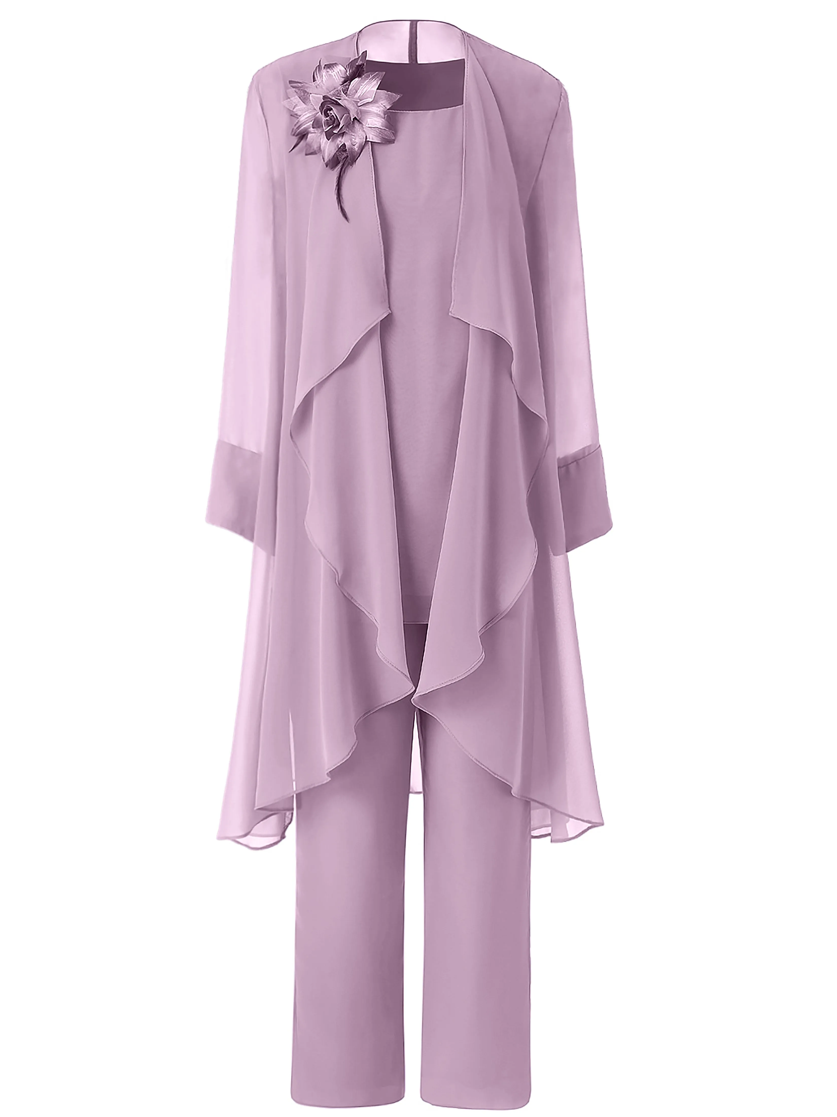 Floral Chiffon Mother of the Bride Dress Pant Suits