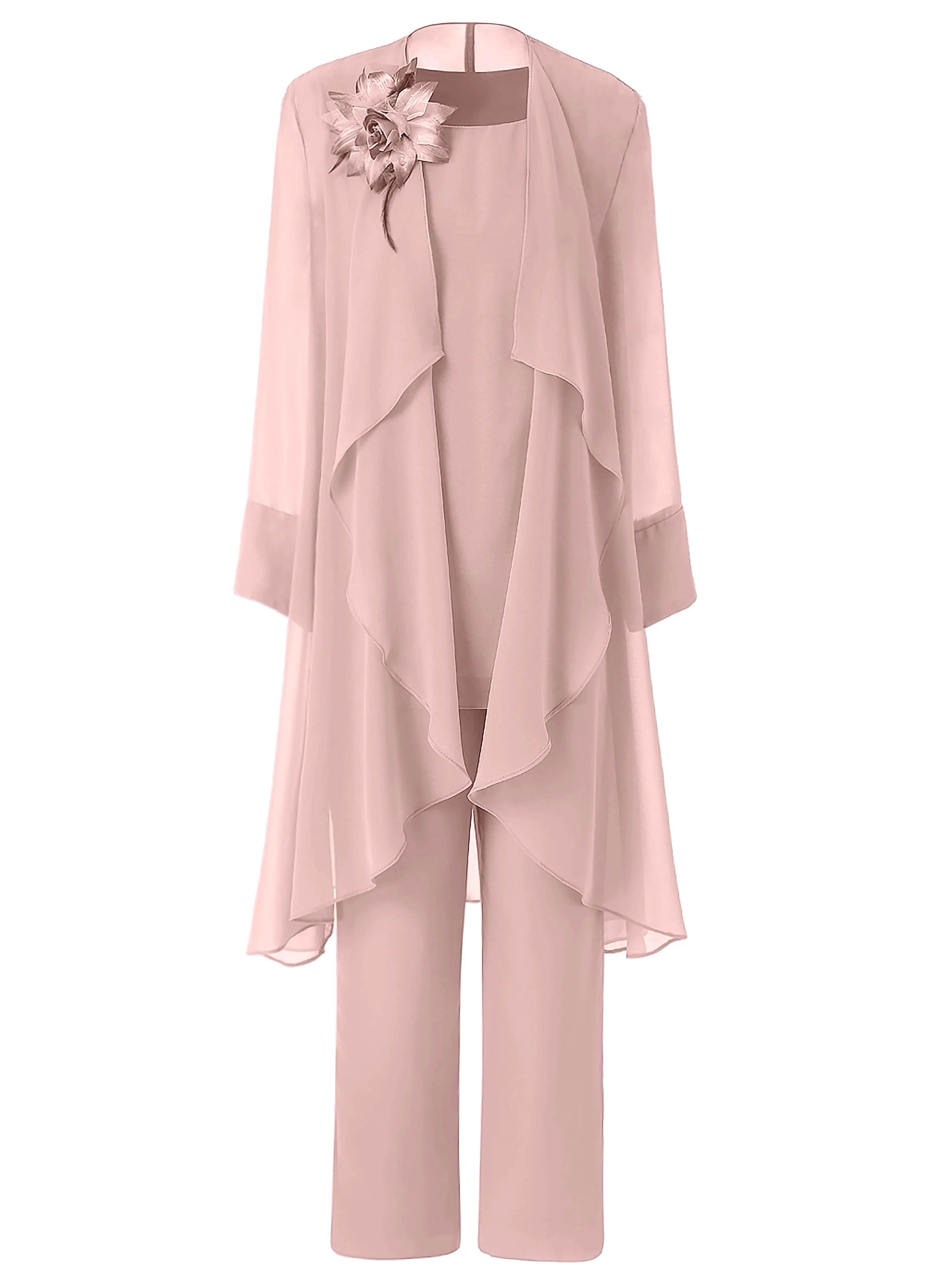 Floral Chiffon Mother of the Bride Dress Pant Suits