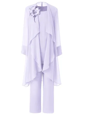 Floral Chiffon Mother of the Bride Dress Pant Suits