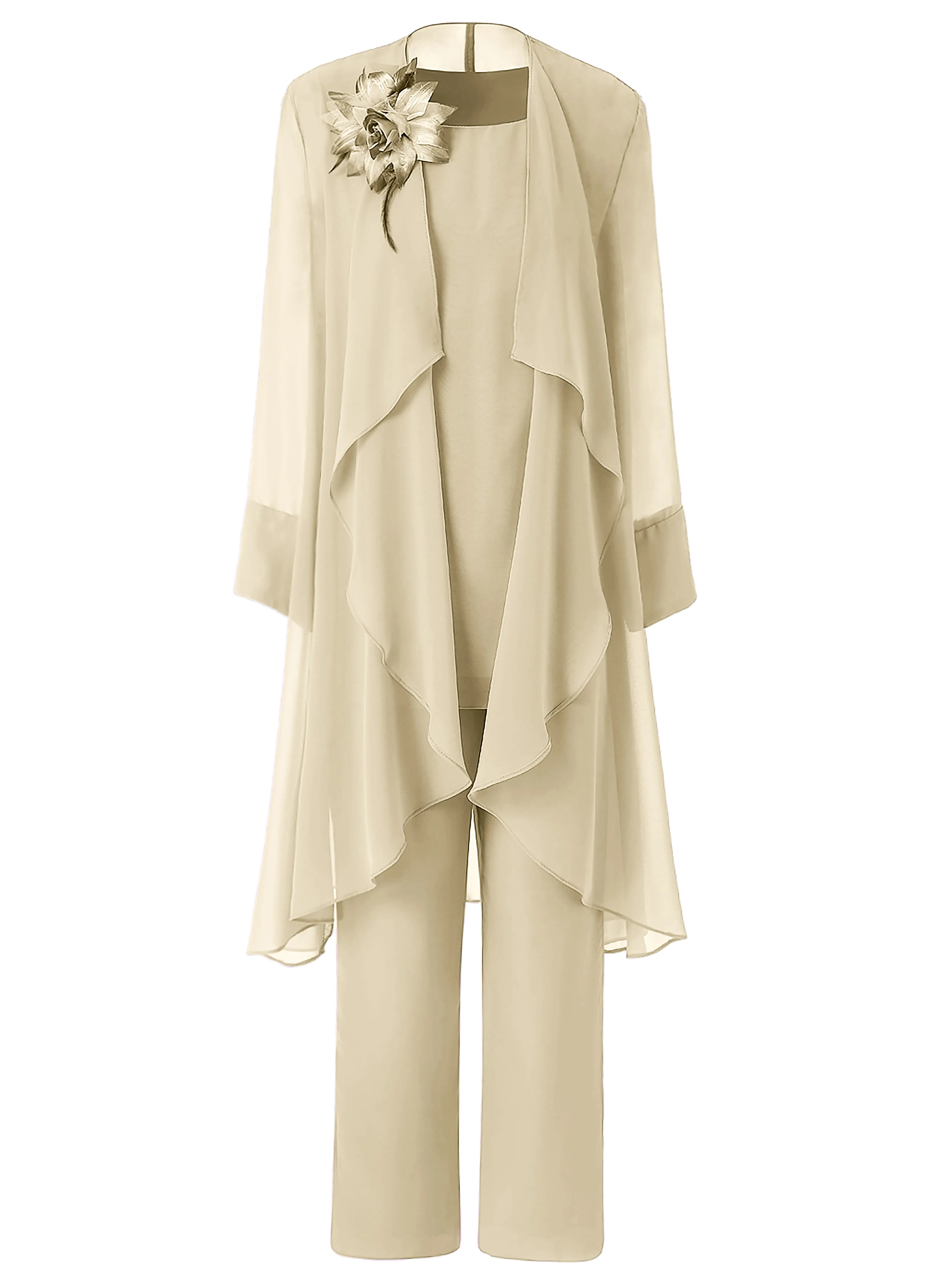 Floral Chiffon Mother of the Bride Dress Pant Suits