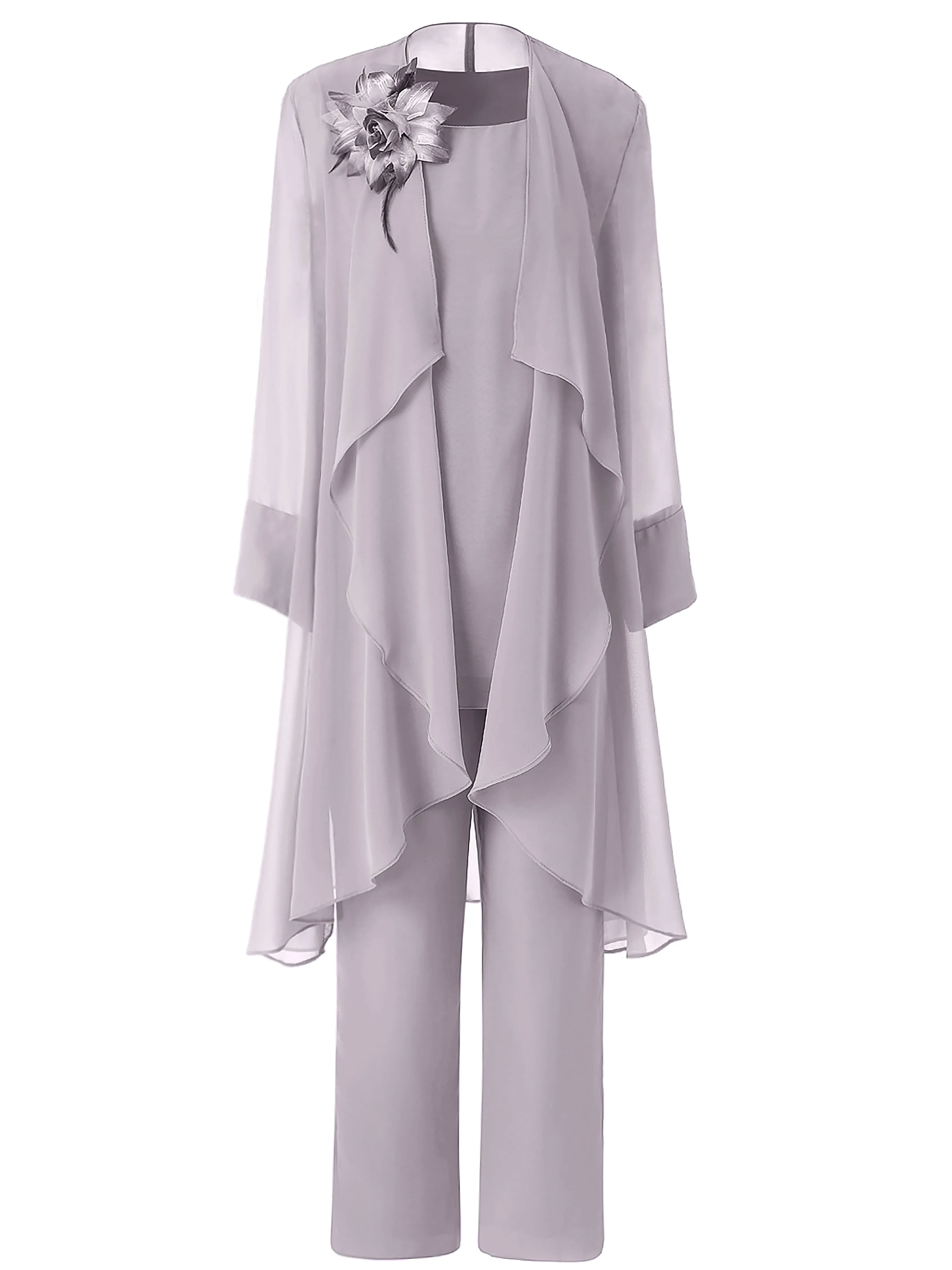Floral Chiffon Mother of the Bride Dress Pant Suits