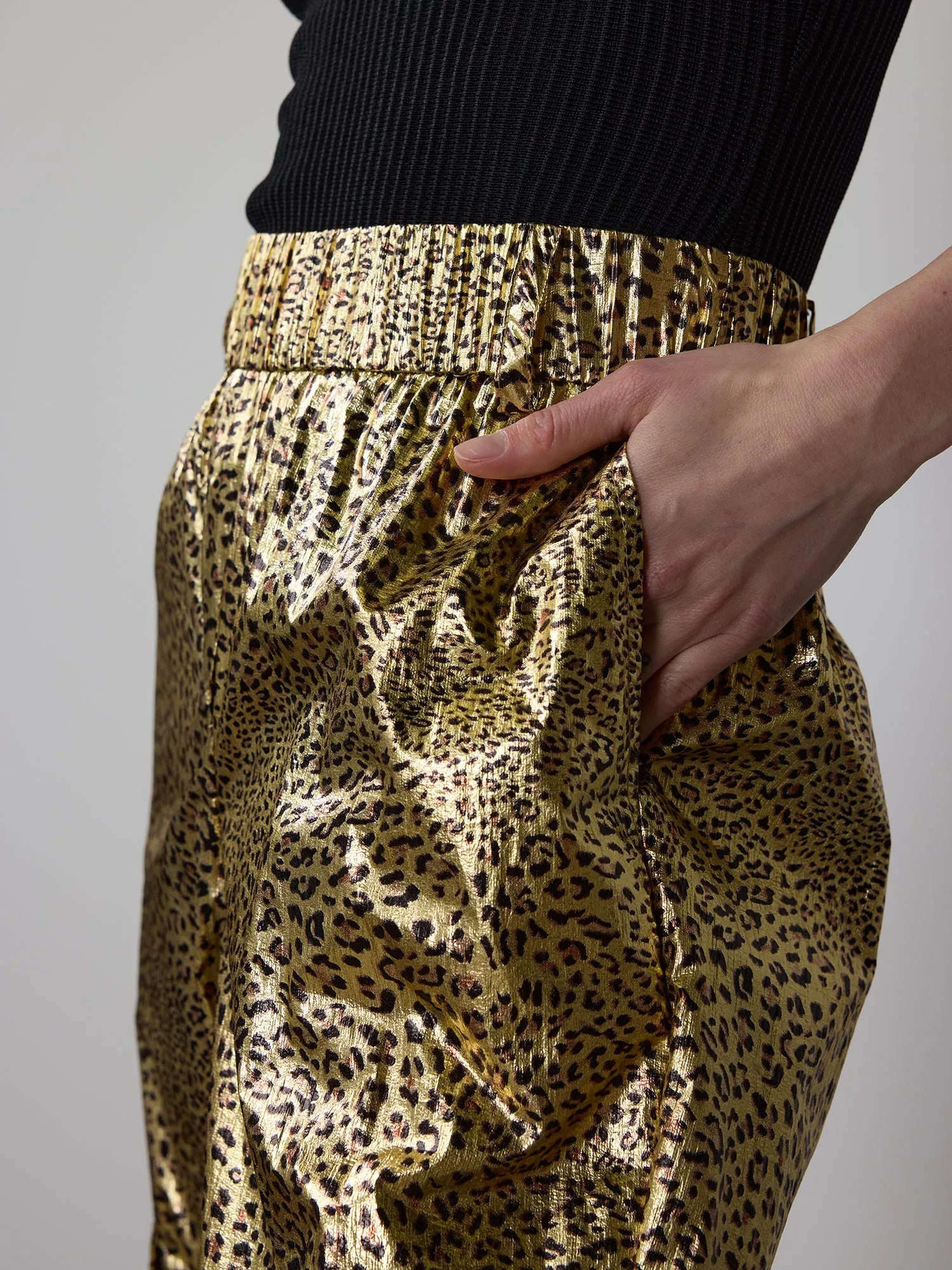 Foil Leopard Cargo Pant