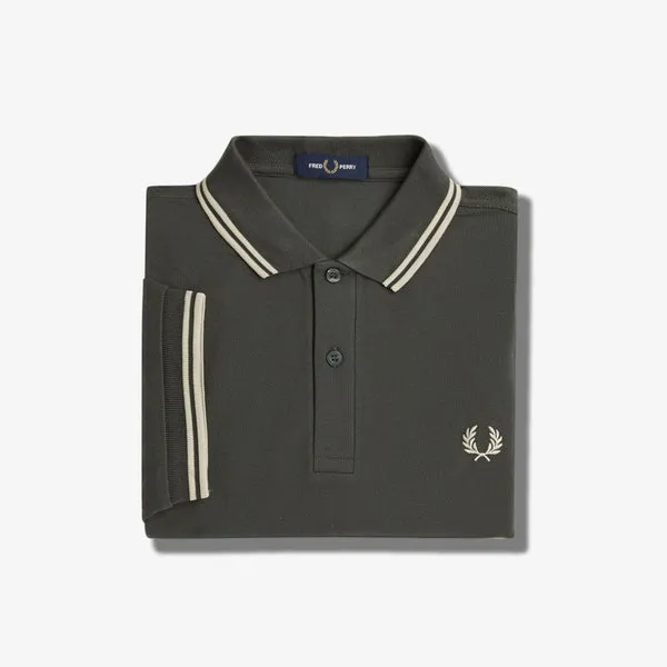 Fred Perry M3600 Polo - Field Green / Oatmeal