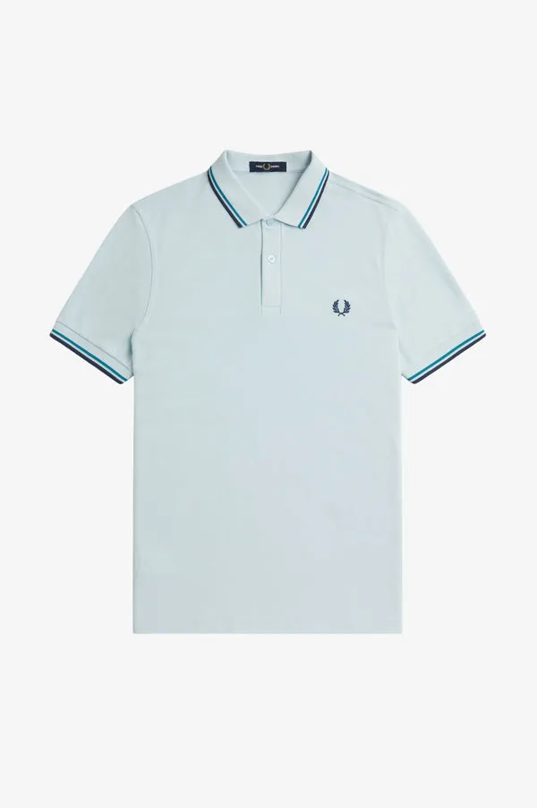 Fred Perry M3600 Polo - Light Ice / Cyber Blue / Midnight Blue