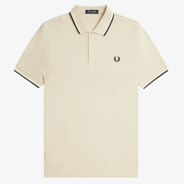 Fred Perry M3600 Polo - Oatmeal / Ecru / Black