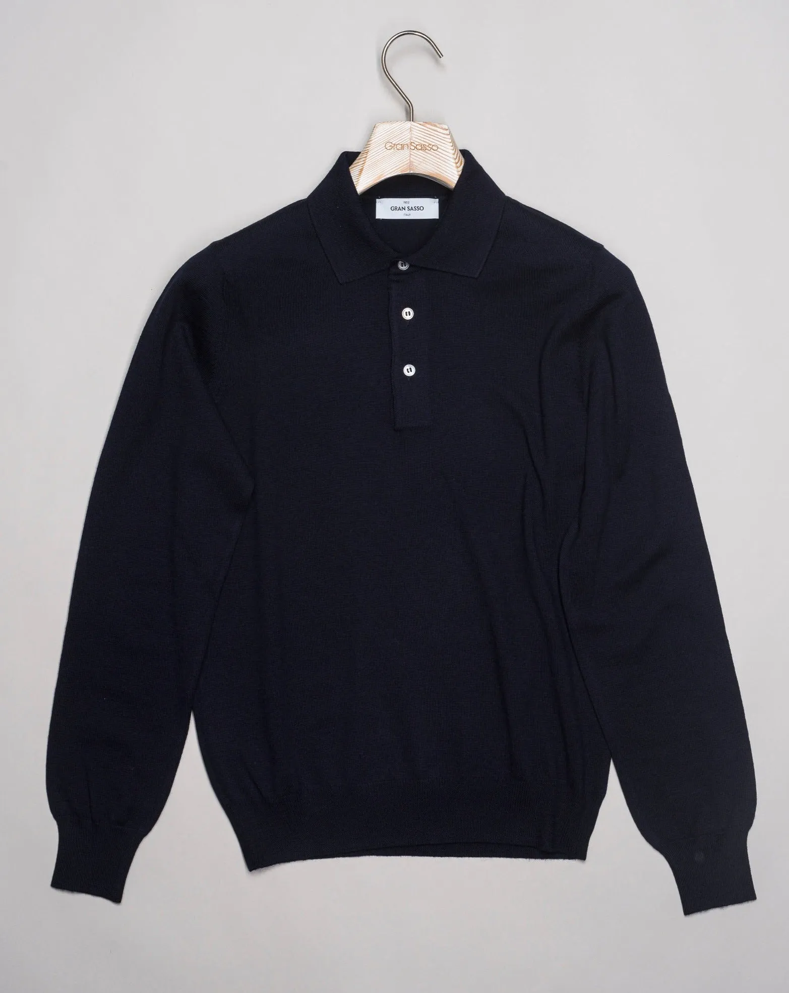 Gran Sasso Merino Wool Polo Knit / Navy