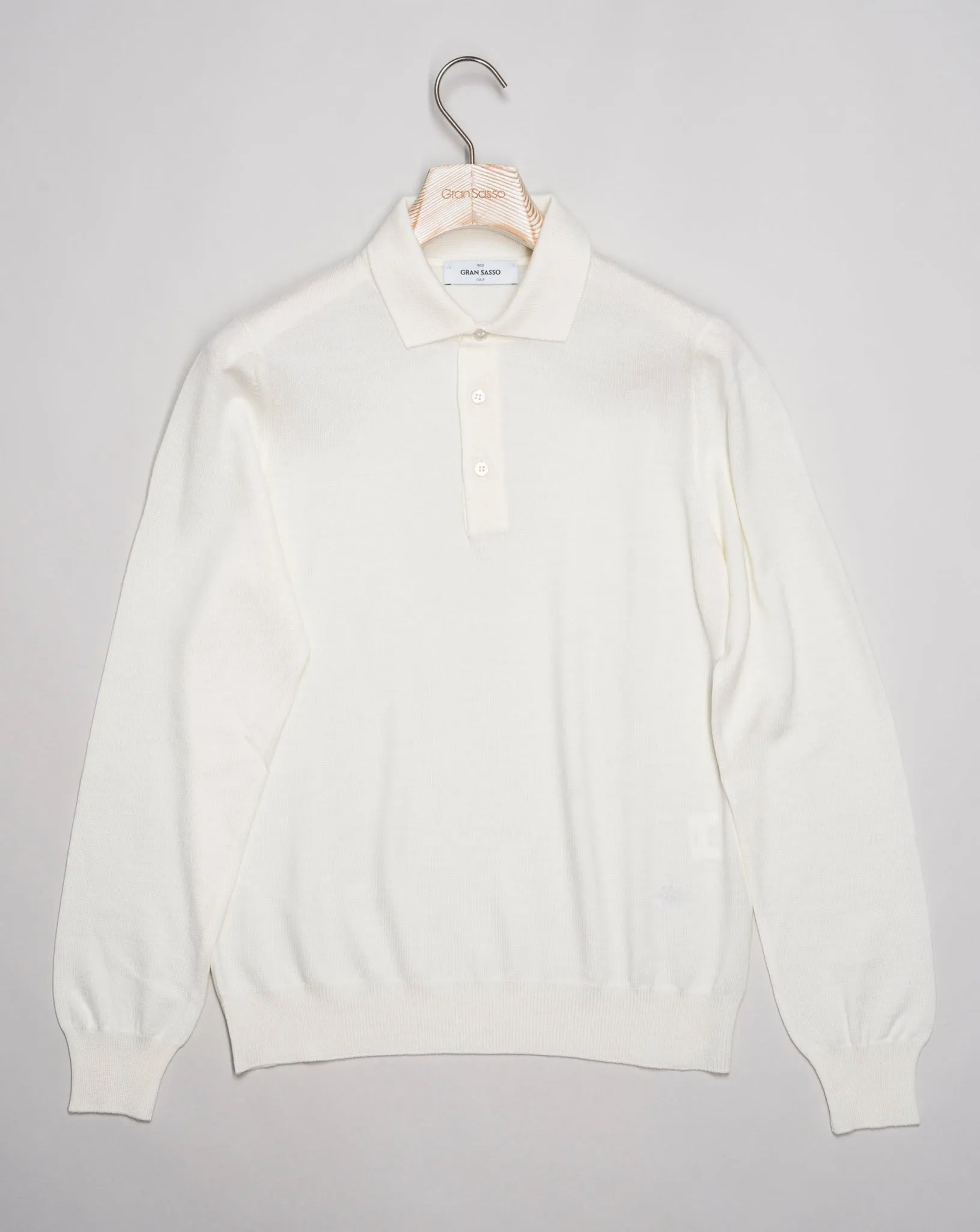 Gran Sasso Merino Wool Polo Knit / Off White