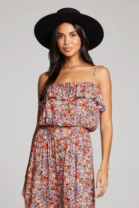 Jinni Tank | Multi-Flower Red