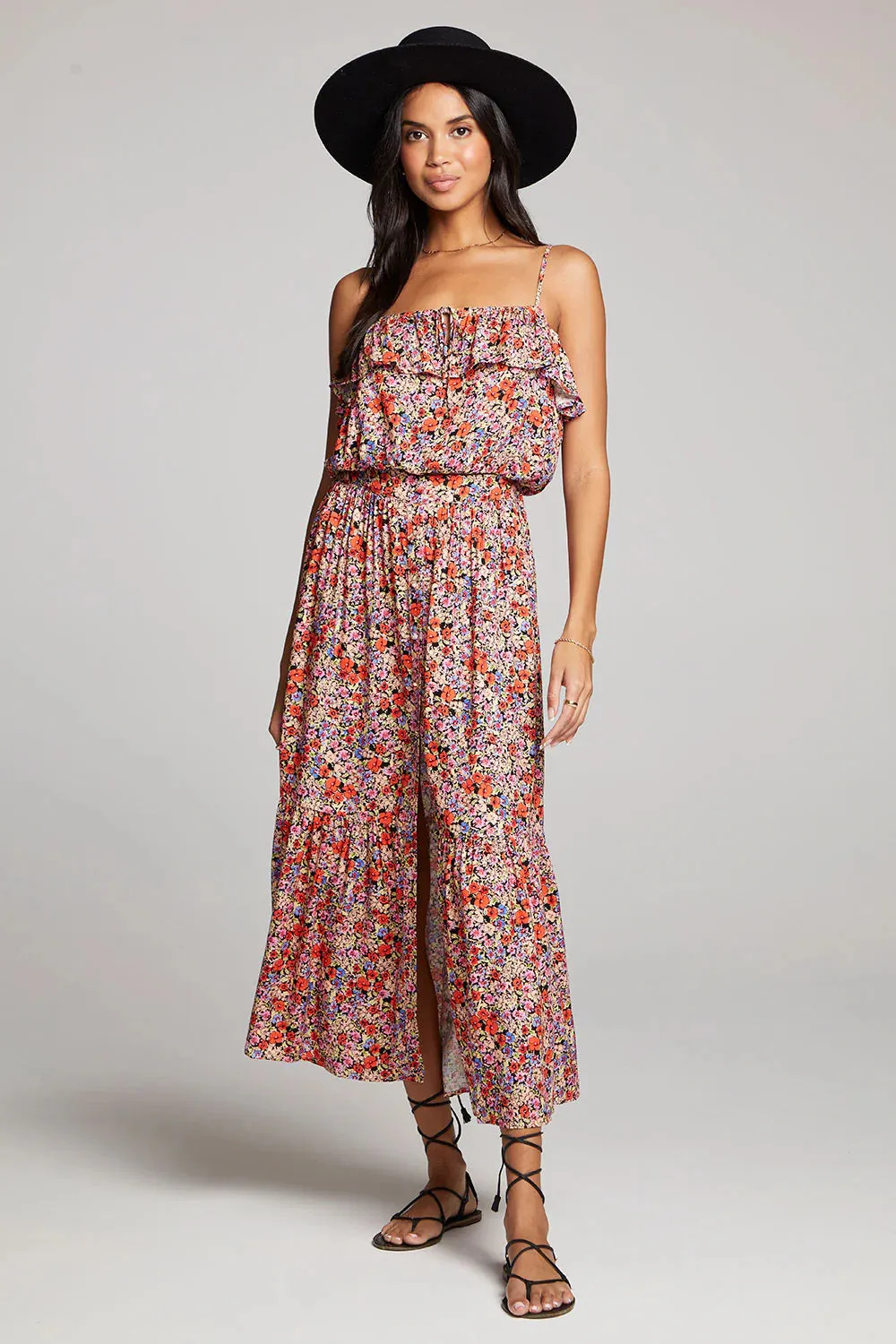 Jinni Tank | Multi-Flower Red