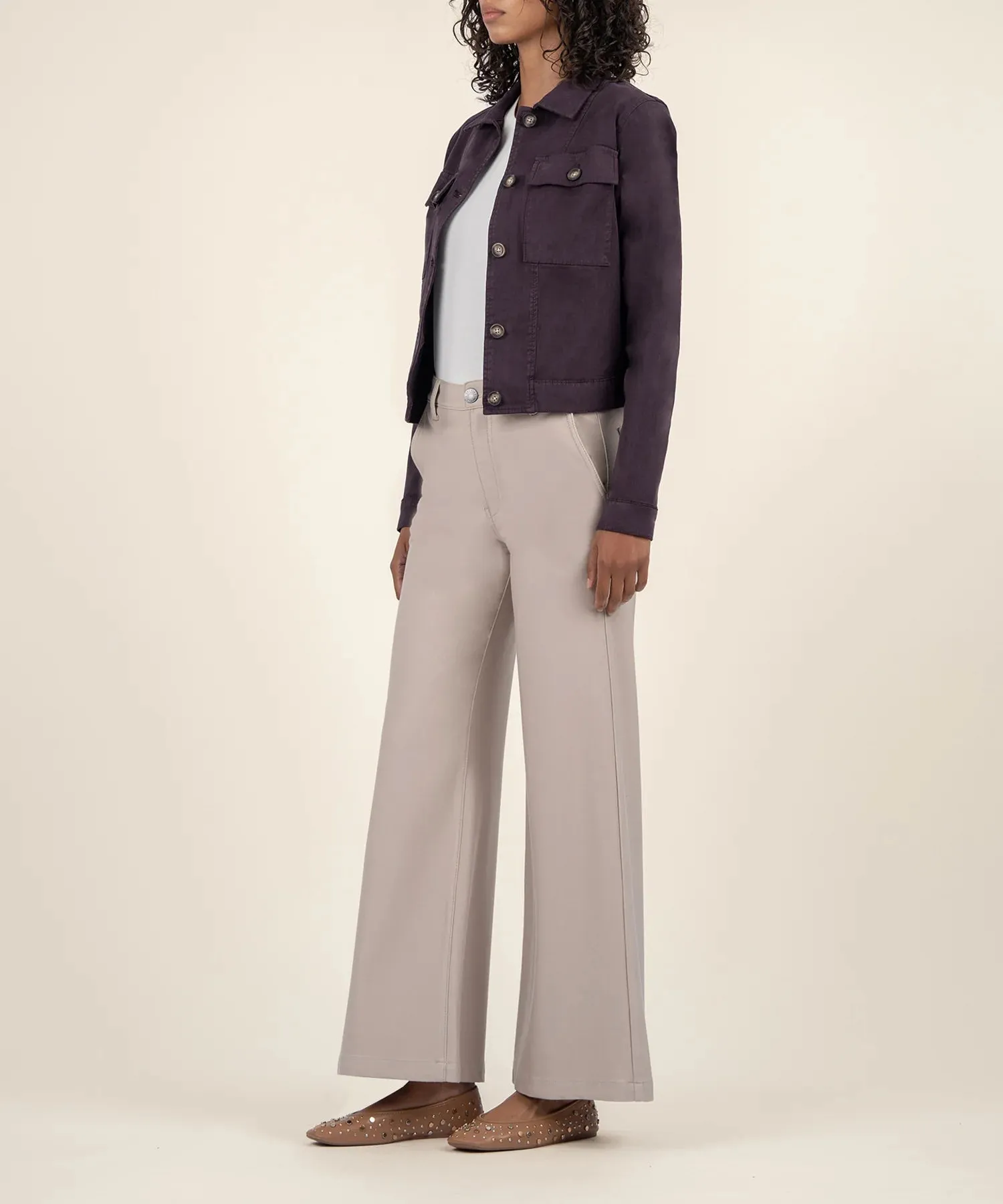 Josalyn Trucker Jacket (Eggplant)