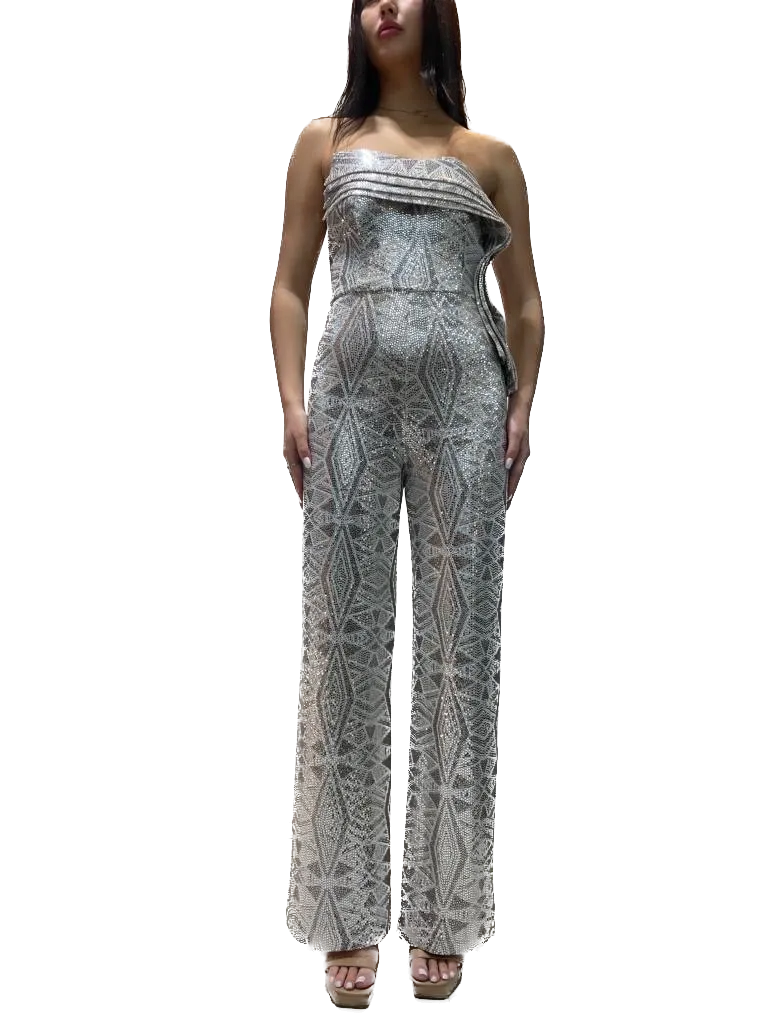 Jumpsuit with Detailed Neckline