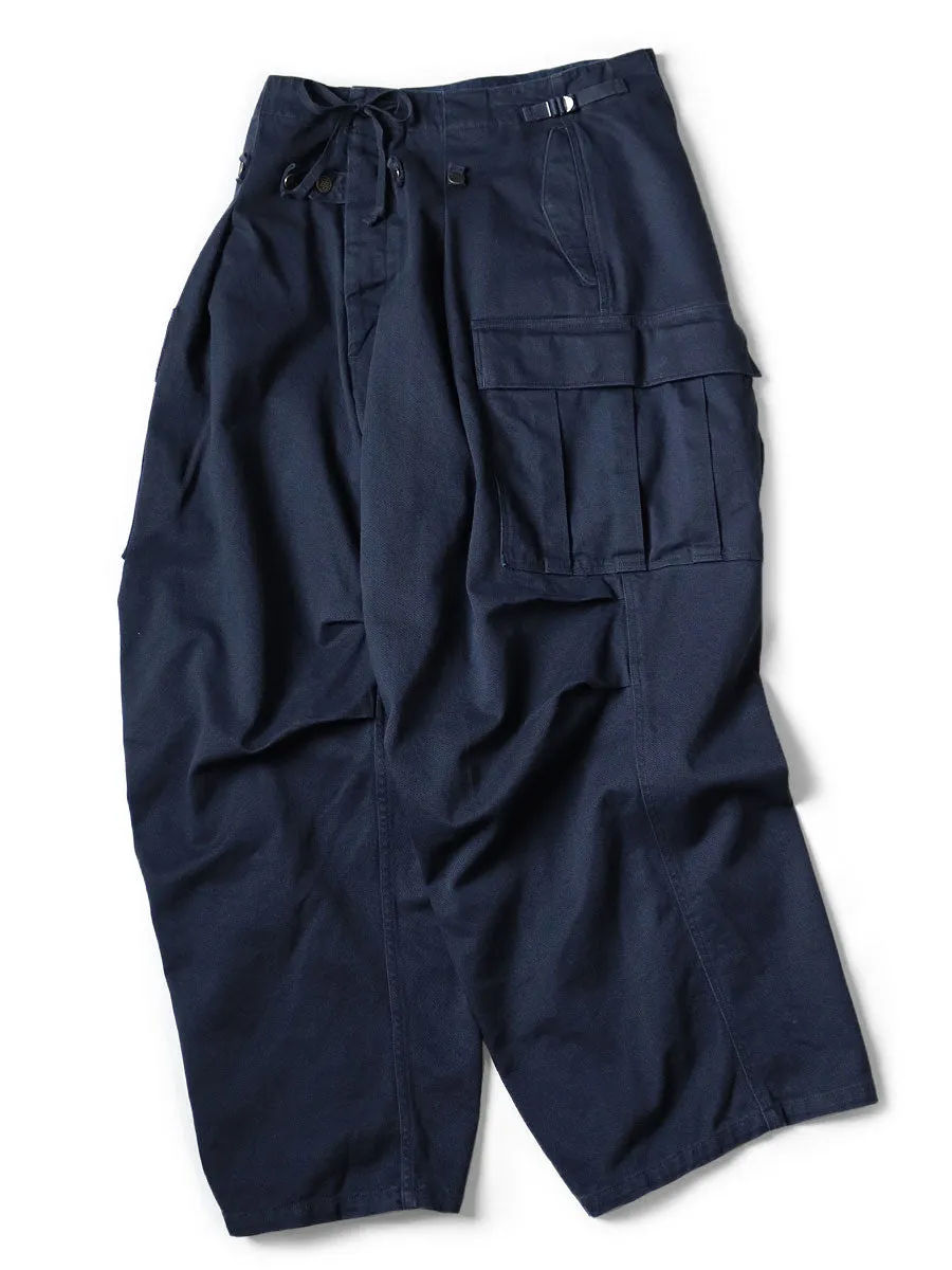 Kapital Heavy Drill Cotton Jumbo Cargo Pants - Navy
