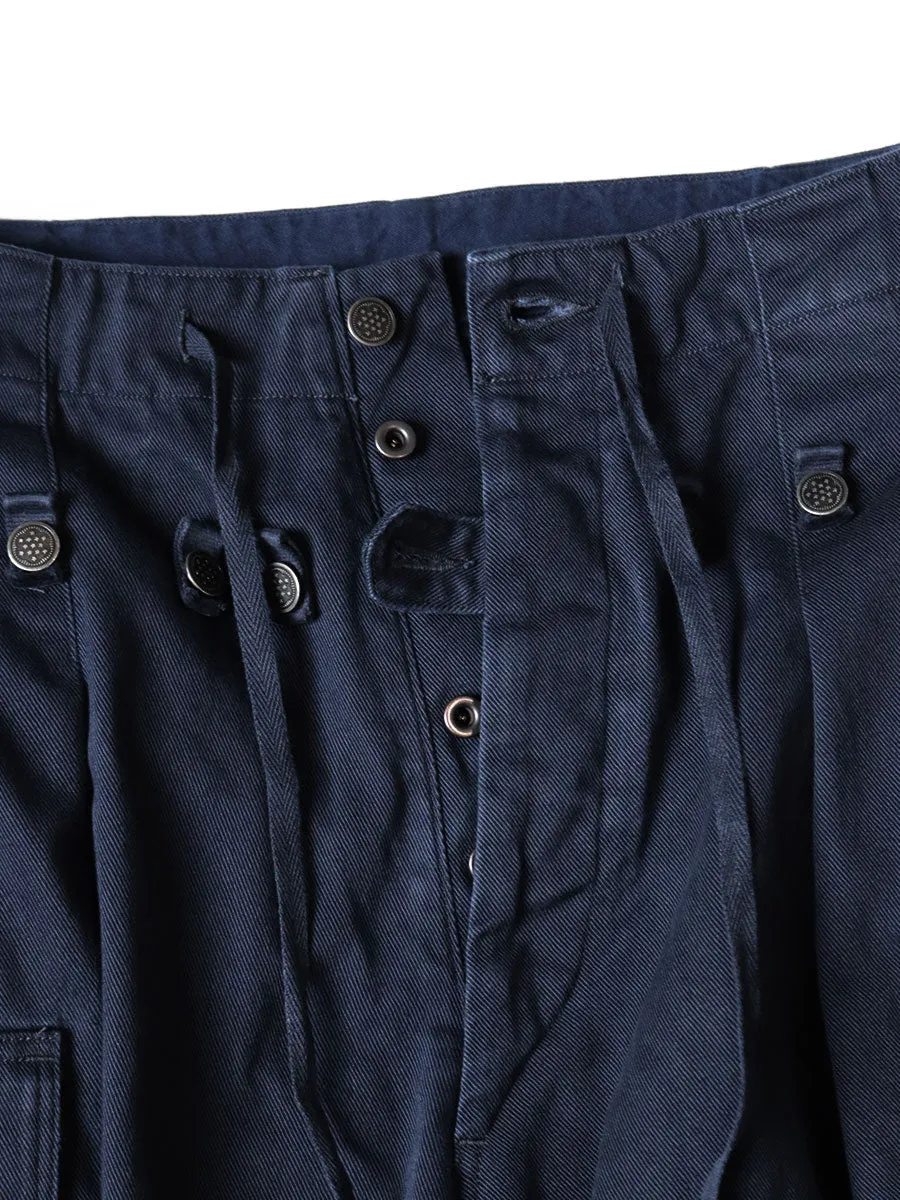 Kapital Heavy Drill Cotton Jumbo Cargo Pants - Navy