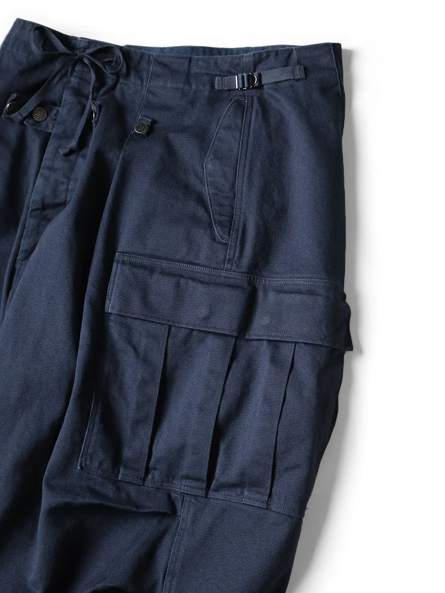 Kapital Heavy Drill Cotton Jumbo Cargo Pants - Navy