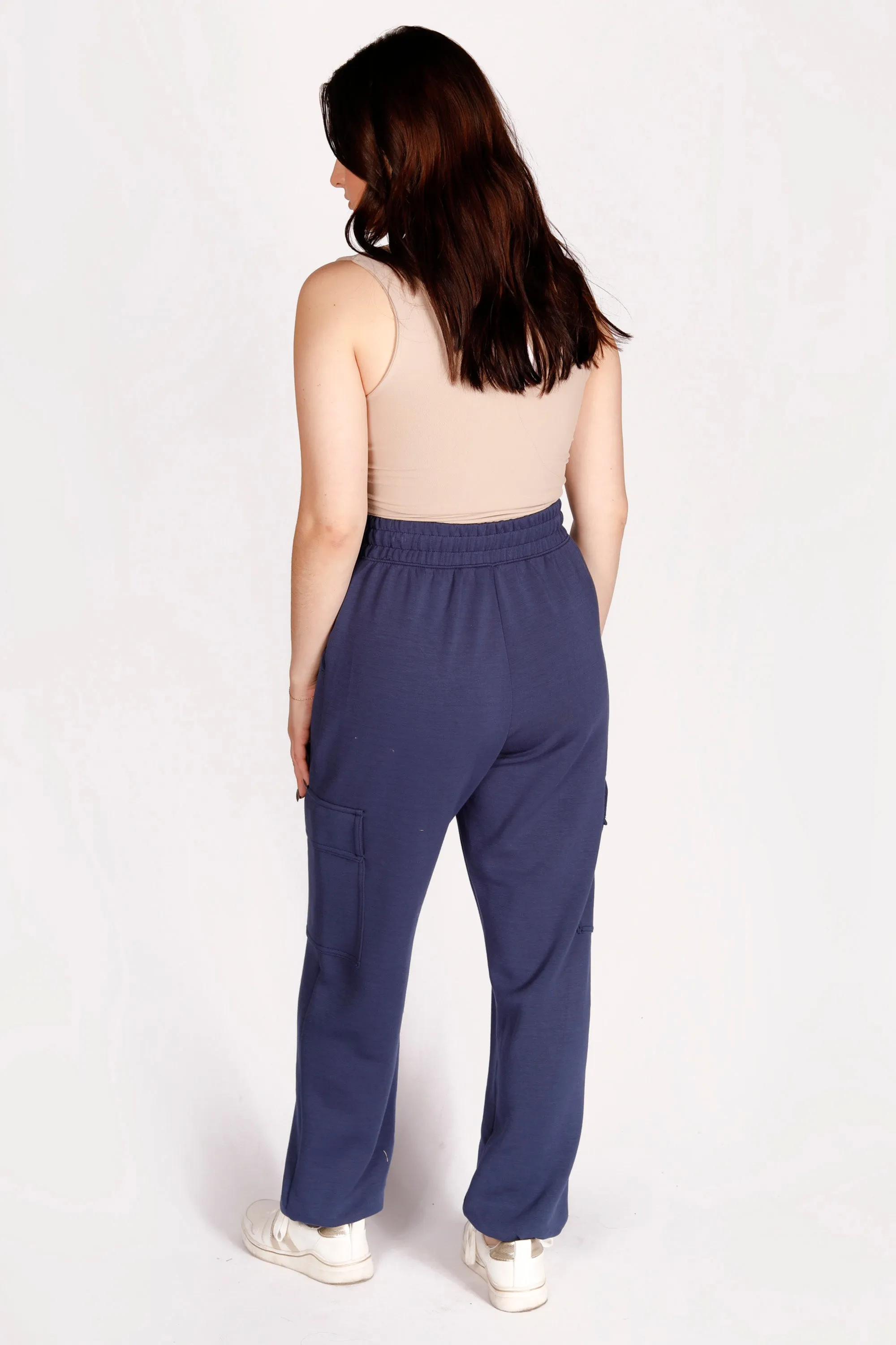 Kelsey Navy Cargo Jogger Pants