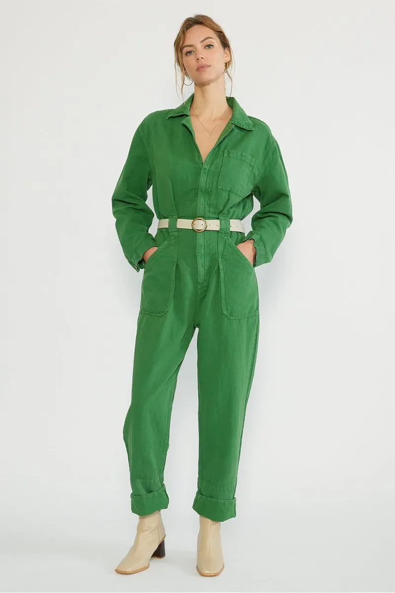 Kingsley Utility Jumpsuit in Juniper