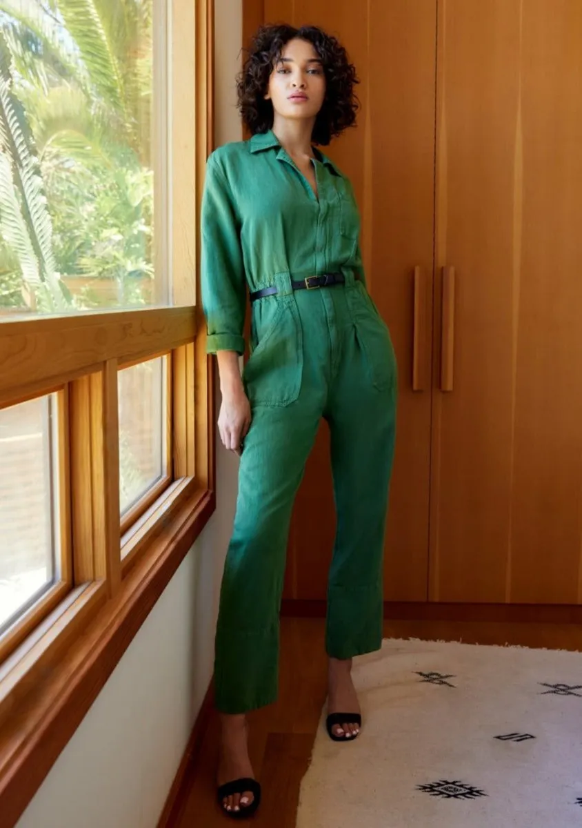 Kingsley Utility Jumpsuit in Juniper
