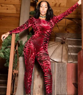 KISS & TELL BURGUNDY JUMPSUIT
